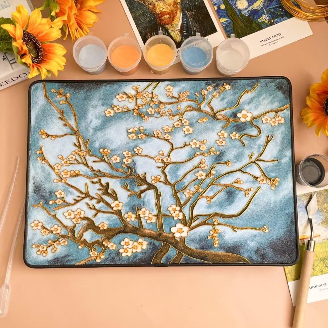 Van Gogh, DIY Cloisonne Filigree Enamel Kit, with Tutorial& All Tools