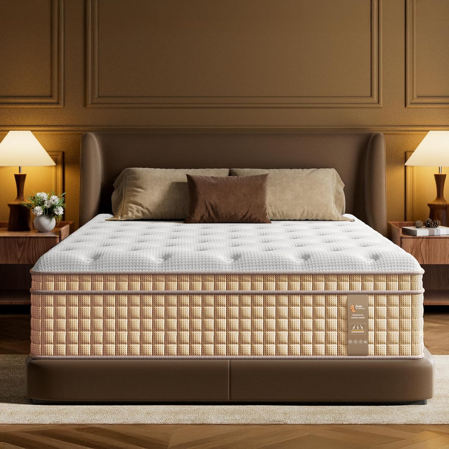 BedStory Firm King Mattress, 14 Inch Hybrid King Size Mattresses- Extra Lumbar & Spinal Alignment, Cooling Gel Bed in a Box-CertiPUR-US Certified, 365-Night Trial & Fiberglass-Free,Hotel Collection