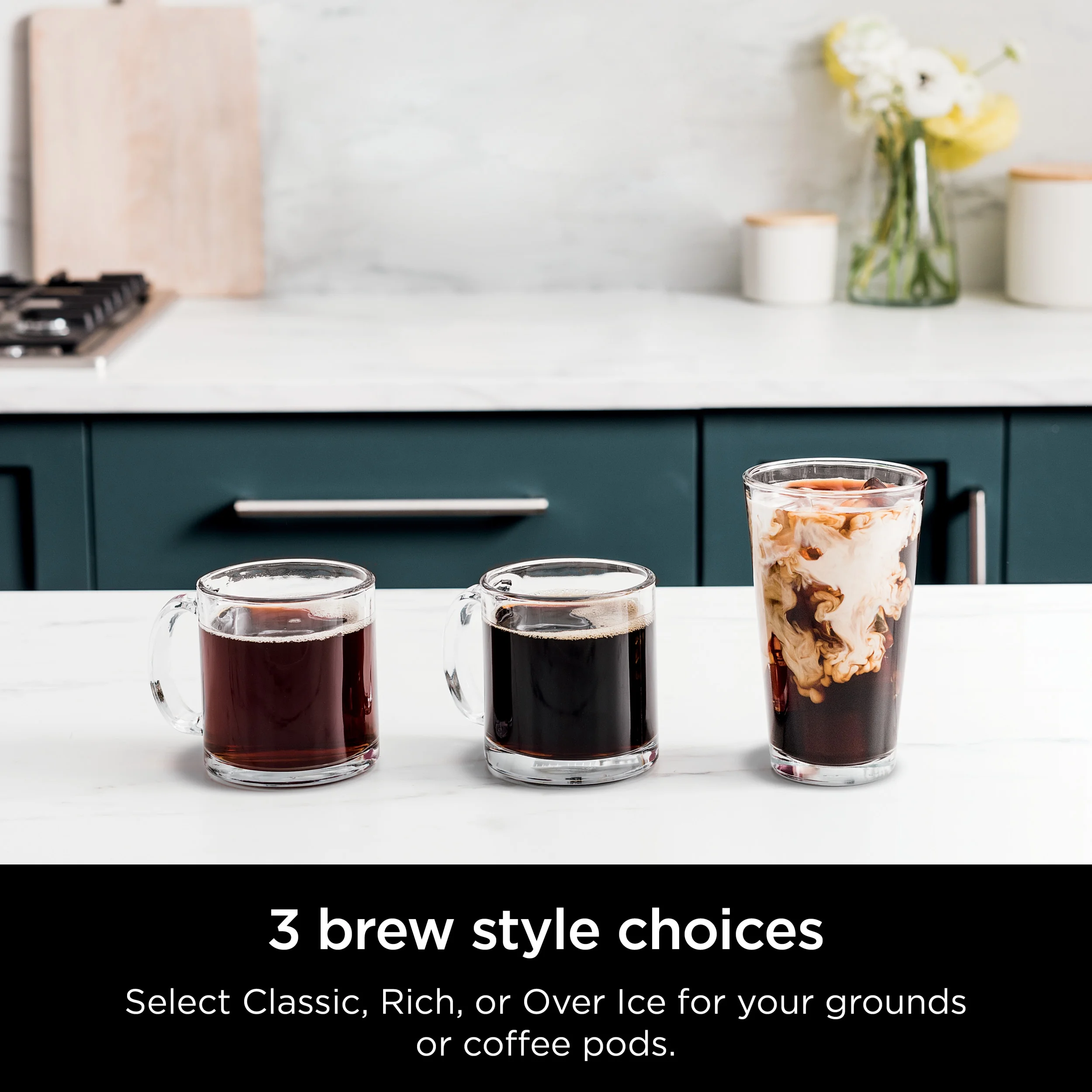 Ninja Dualbrew Hot & Iced Coffee Maker, Single - Serve, Compatible with K - Cups & 12 - Cup Drip Coffee Maker, CFP101