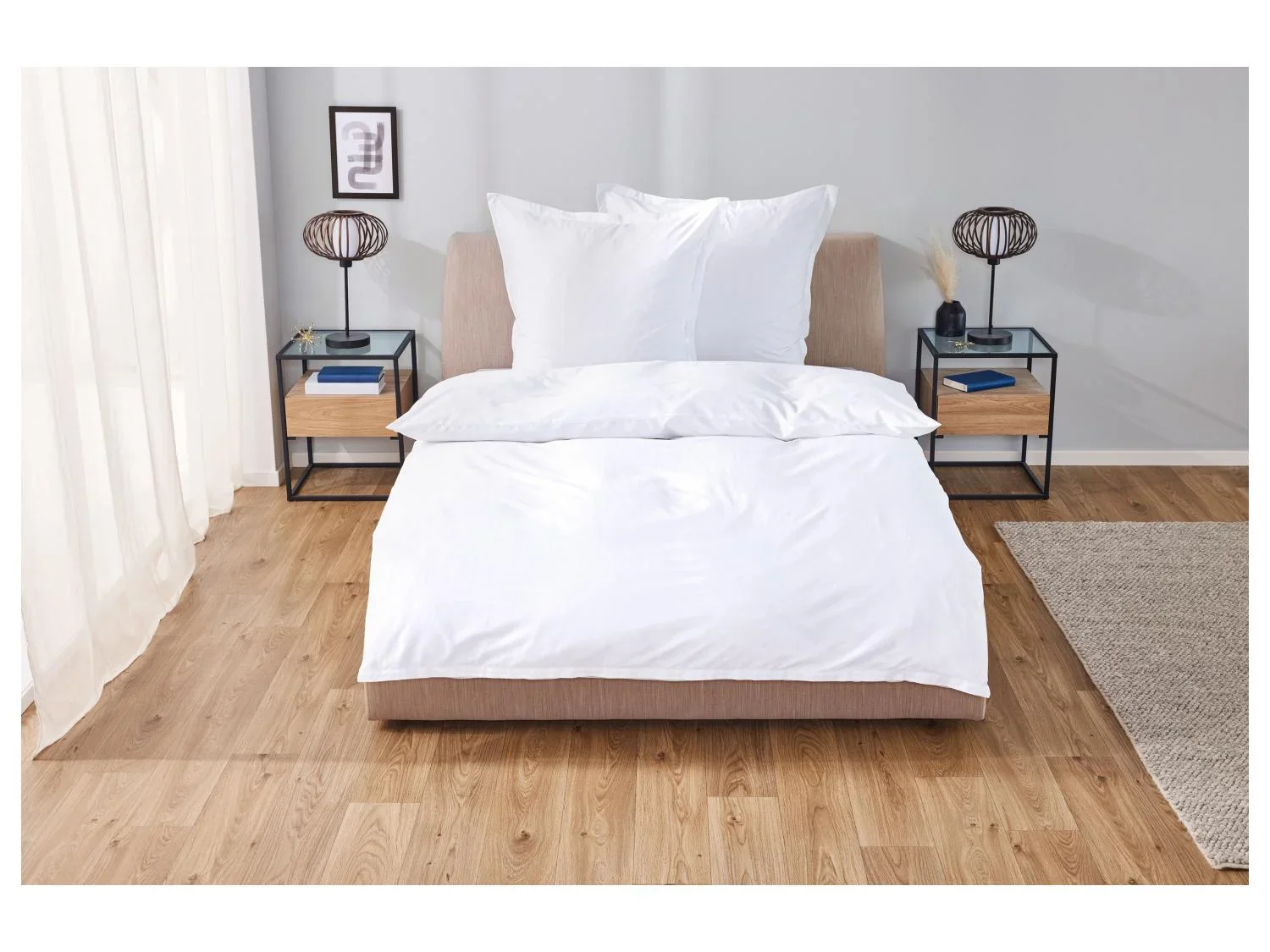 LIVARNO home Parure de lit en satin de lyocell, 260 x 240 cm