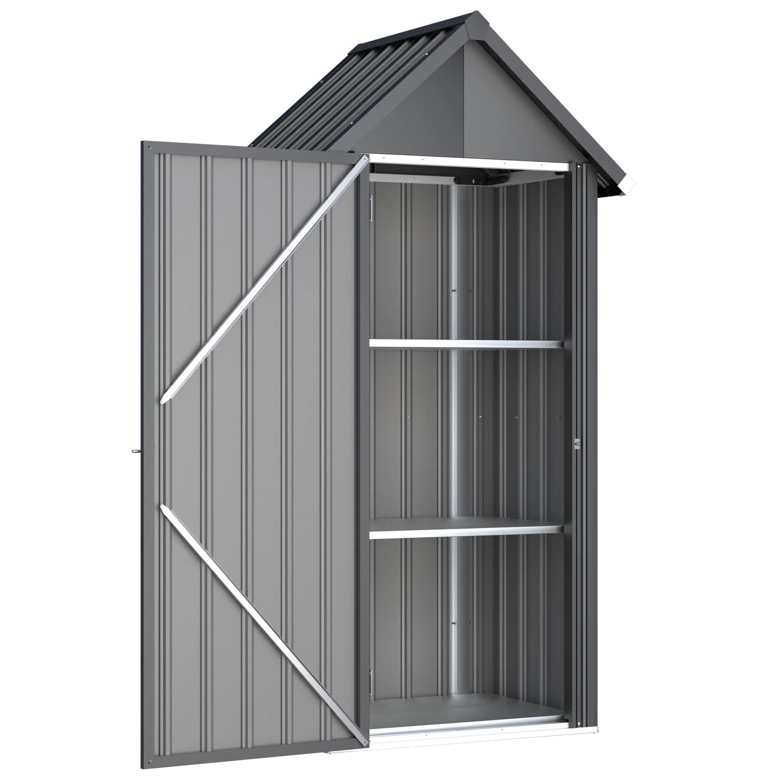 AECOJOY Vertical Outdoor Storage Cabinet with 2 Removeable Shelves