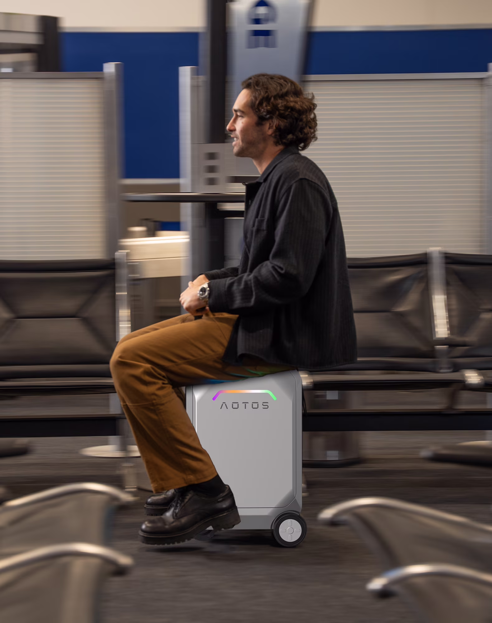 L2 - S Smart Rideable Luggage, Foldable Electric Scooter Suitcase, 6.2 Mph Max Speed, 6.2 - Mile Range, Lightweight Portable Design for Travel & Commute