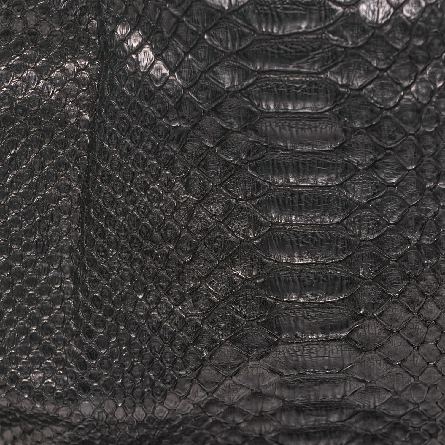 Snakeskin Rock and Chain Hobo Black