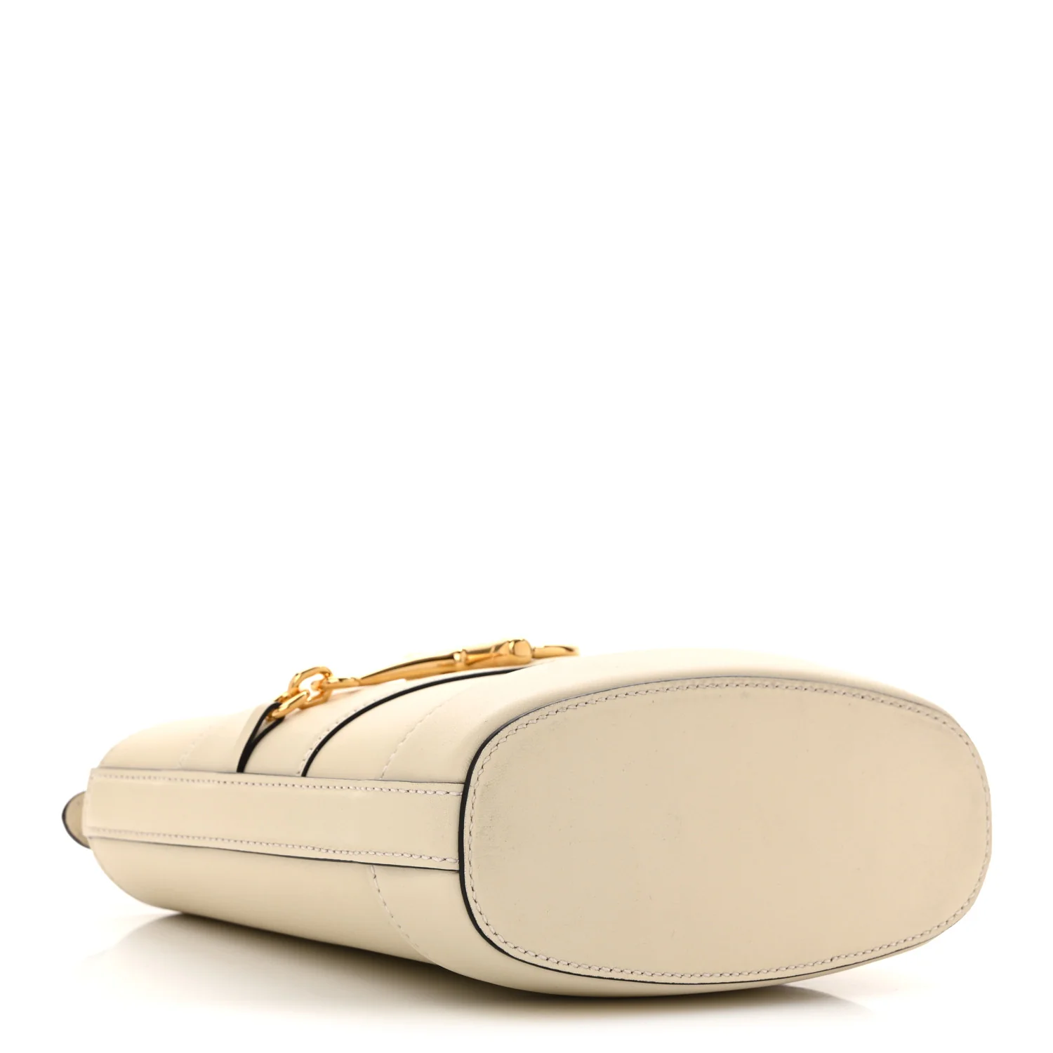Arabella Calfskin Horsebit 73 Mini Bucket Bag White