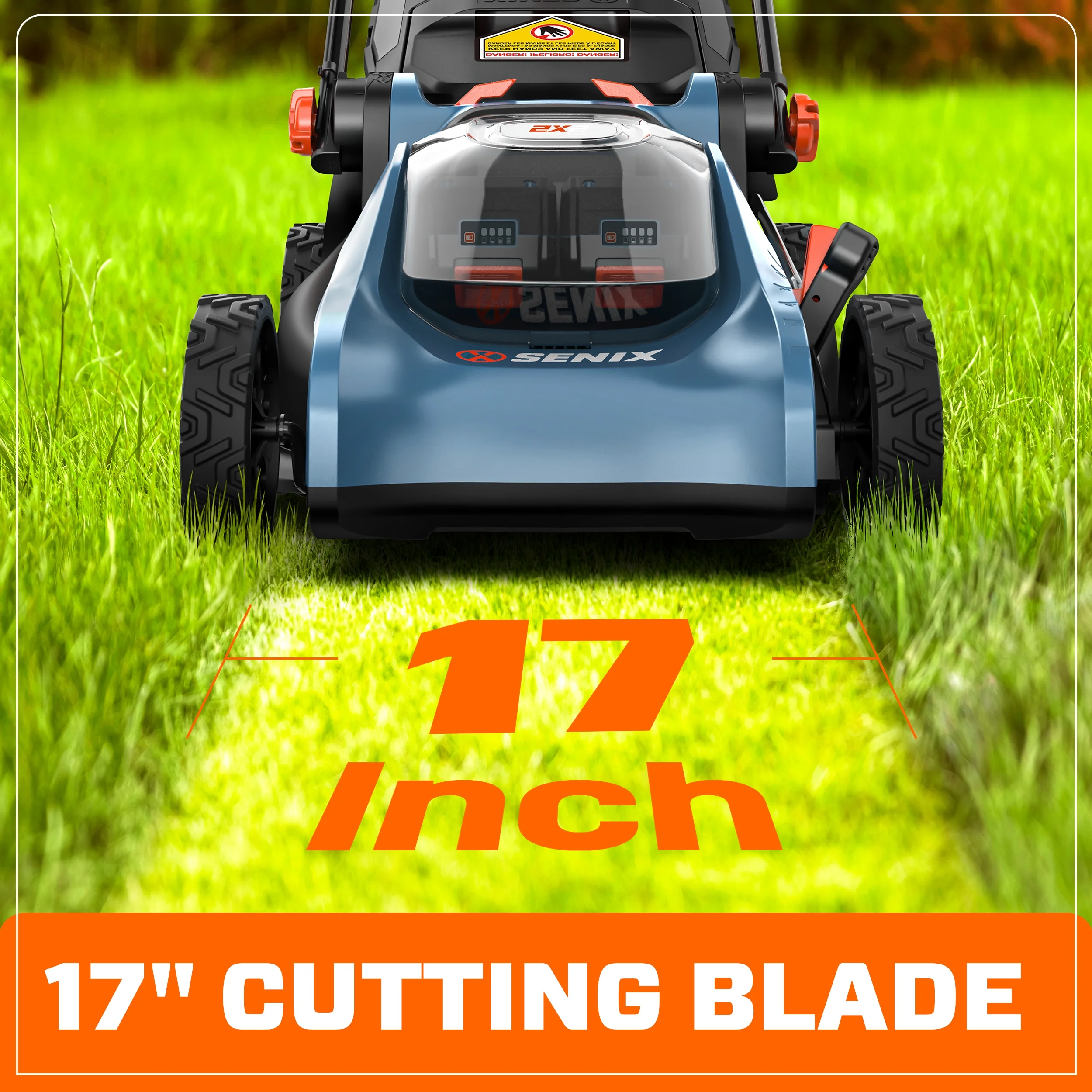 40V Brushless 18in Deck Battery Lawn Mower, 17in Cutting Blade, 2-in-1 Mulching Bagging Cordless Push Mower, 6-position Adjustment, LPPX2-M5(40V / 17in) - Image 6