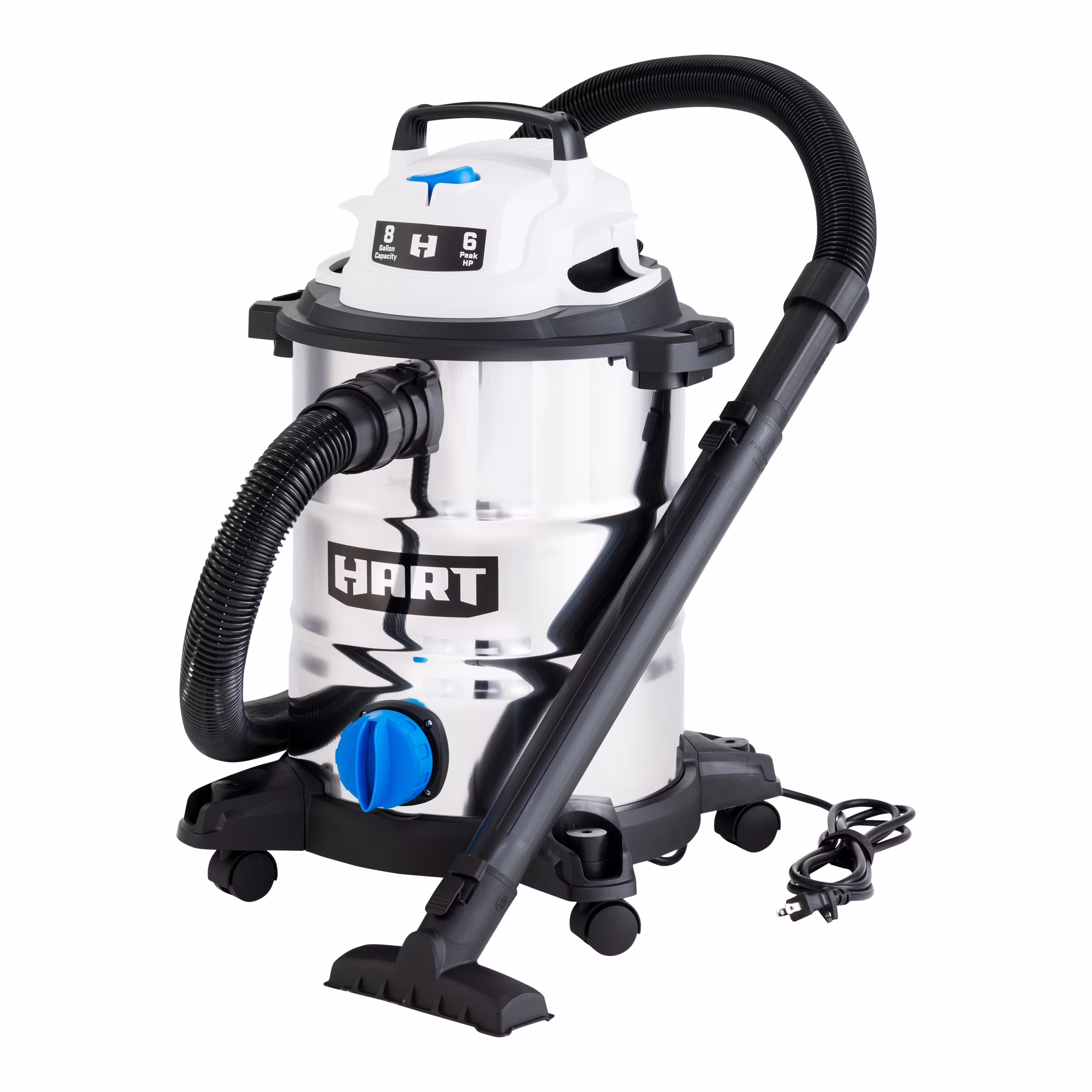 8 Gallon 6 Peak HP Stainless Steel Wet/Dry Vacuum, VOC812SF 3702