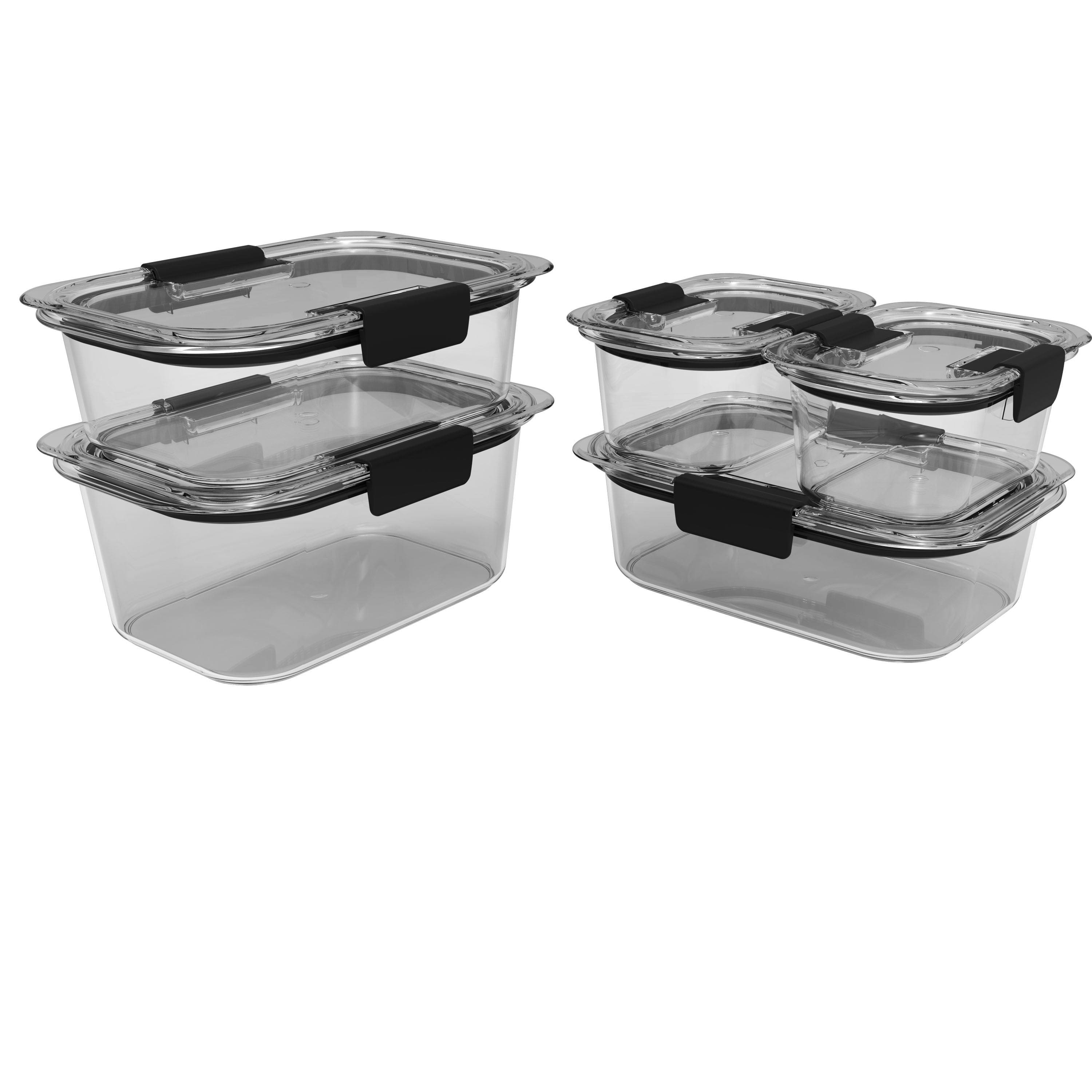 Rubbermaid Brilliance 10-Piece Set, Clear and Airtight Food Storage Containers