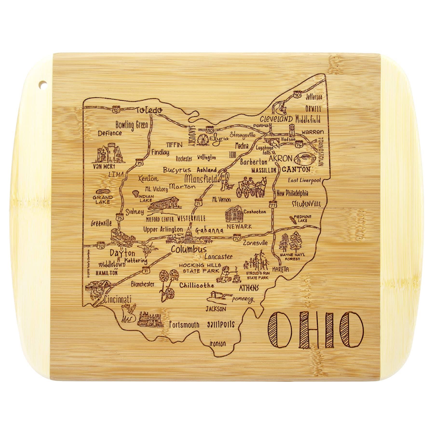 Totally Bamboo Ohio Slice of Life Cutting Board