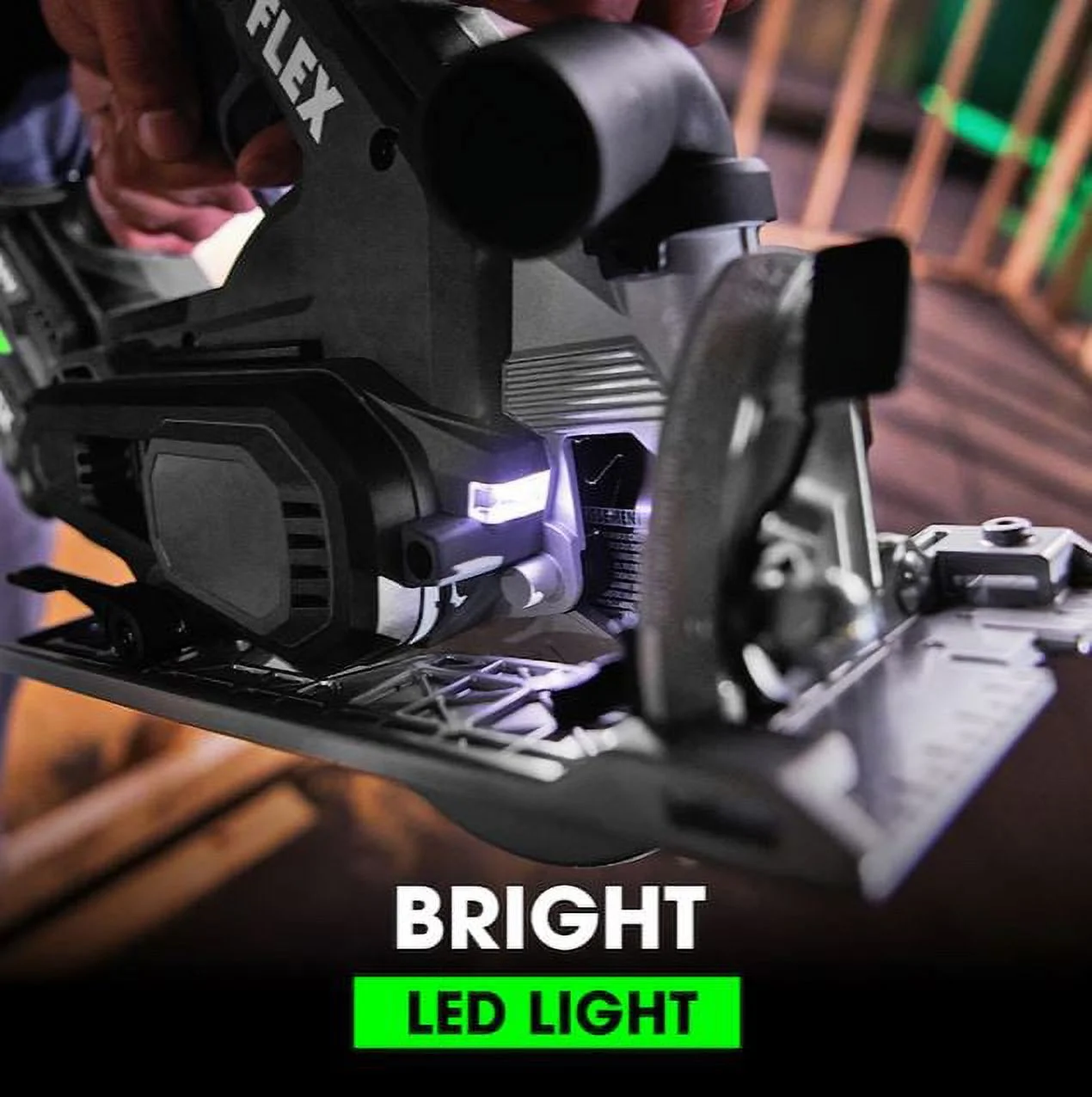 24-volt 6-1/2-in Brushless Cordless Circular Saw Kit Circular Saw (1-Battery and Charger Included) - Image 4