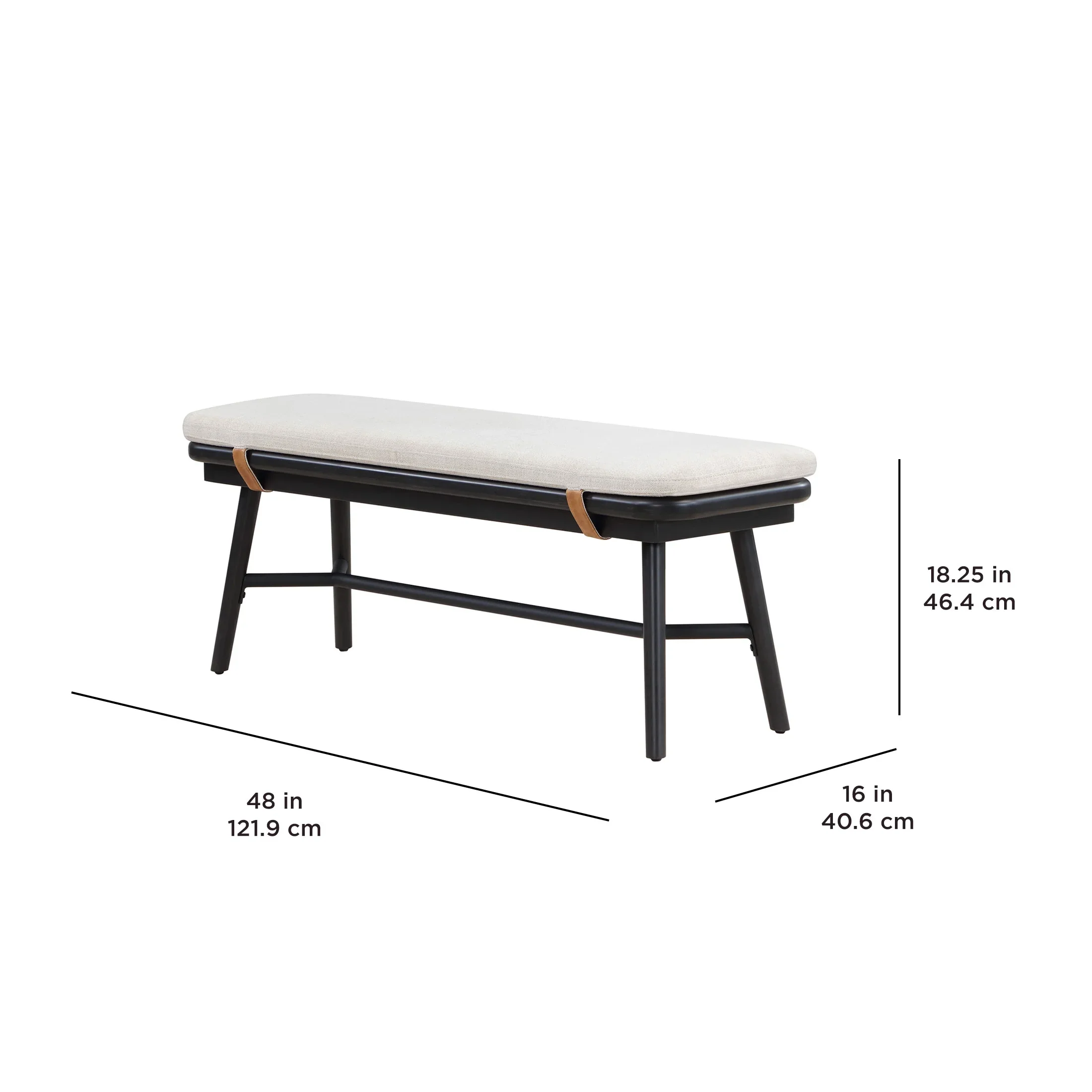 Better Homes & Gardens Springwood Dining Bench, Natural Finish