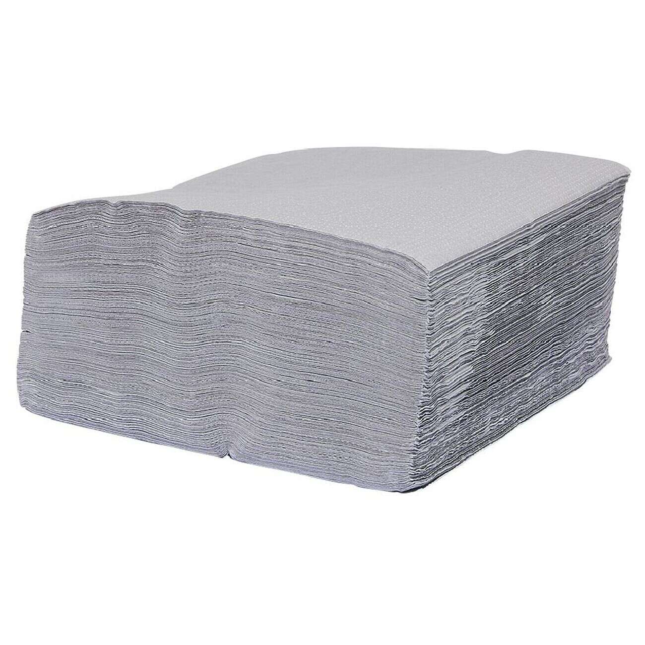 Serviette en papier ouate gris 2 plis 33x33cm x100