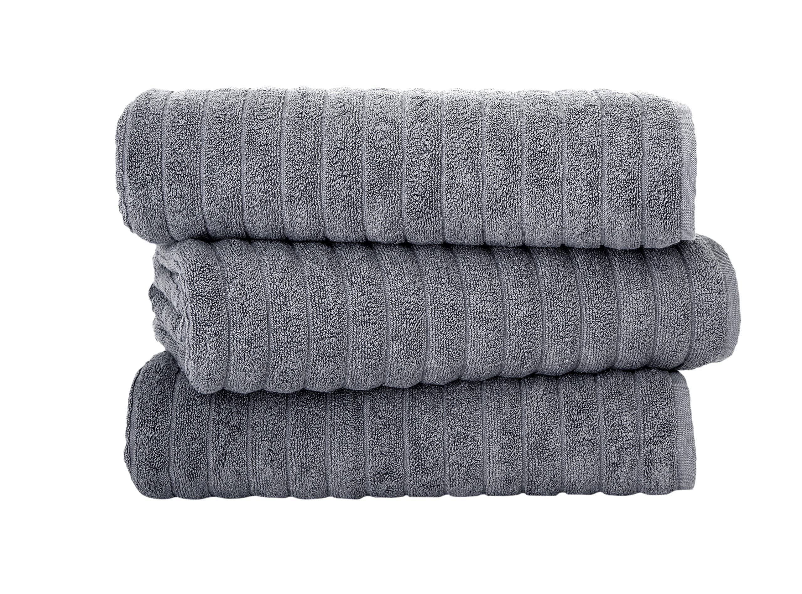 Classic Turkish Towels Brampton 3-Piece Bath Sheet Set (Gray)