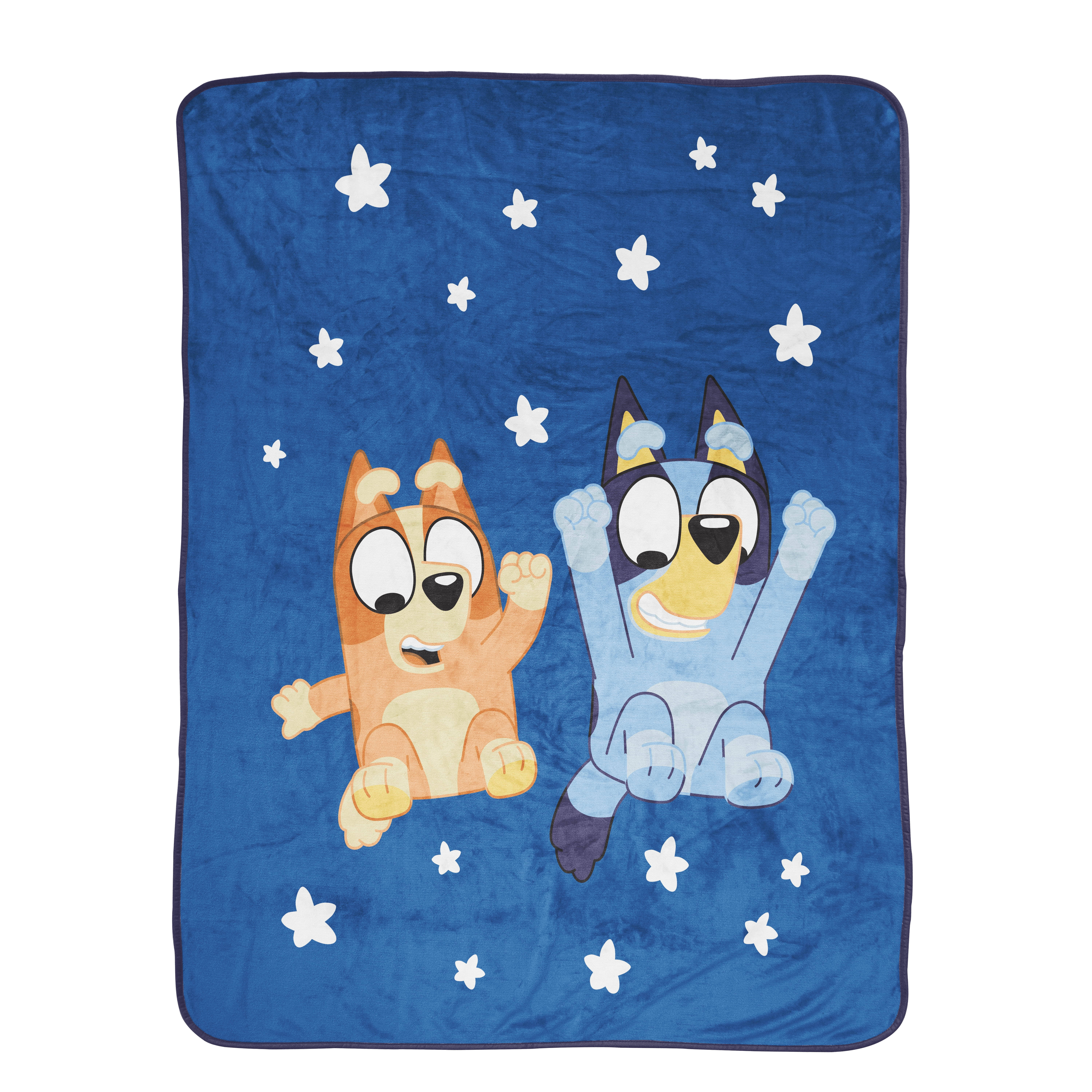 Bluey in The Dream Kids Throw, 46 x 60, Microfiber, Blue, BBC Studios