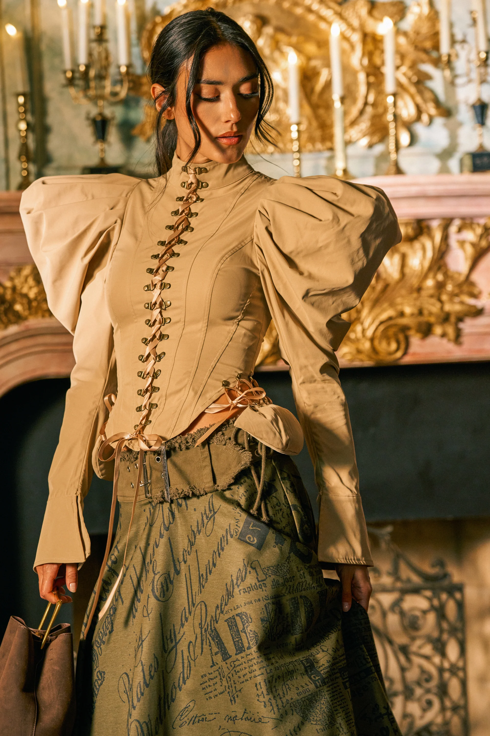 NEW HEIGHTS POPLIN CORSET BLOUSE - Akira Store