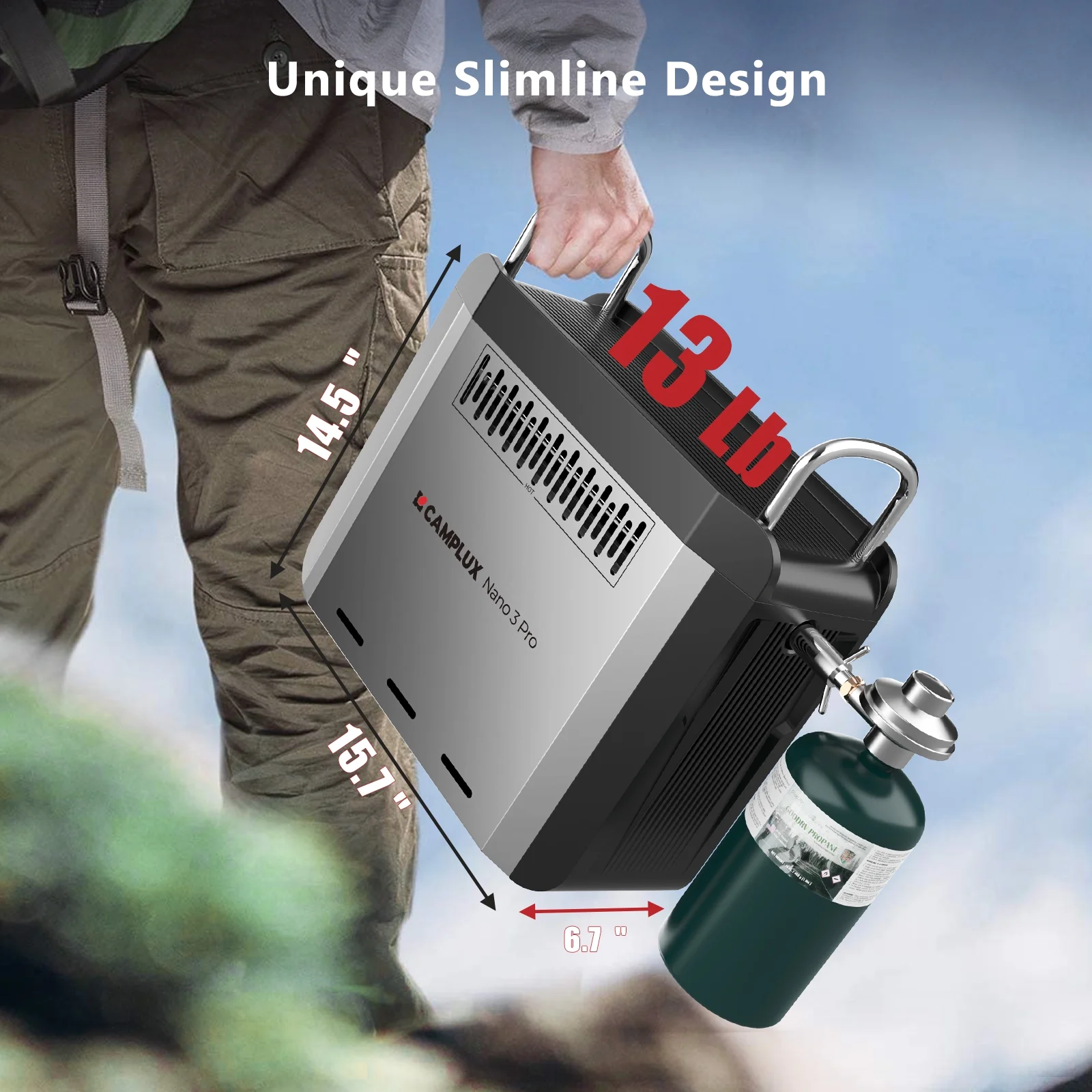 Nano 3 Pro Portable Propane Water Heater with Battery, Instant Hot Water for Camping and Outdoor Use Image 4