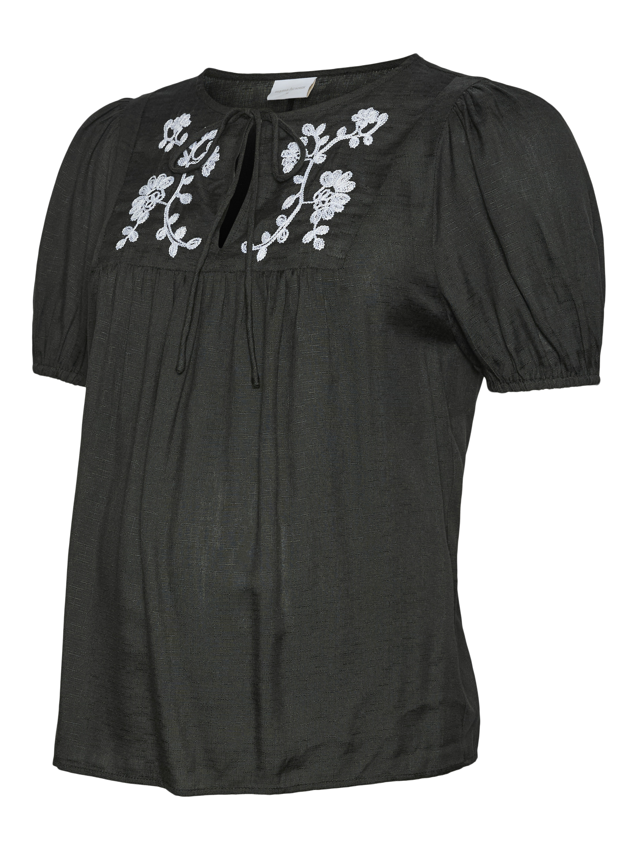 VERO MODA® Regular Fit Round Neck Elasticated cuffs Balloon sleeves Top