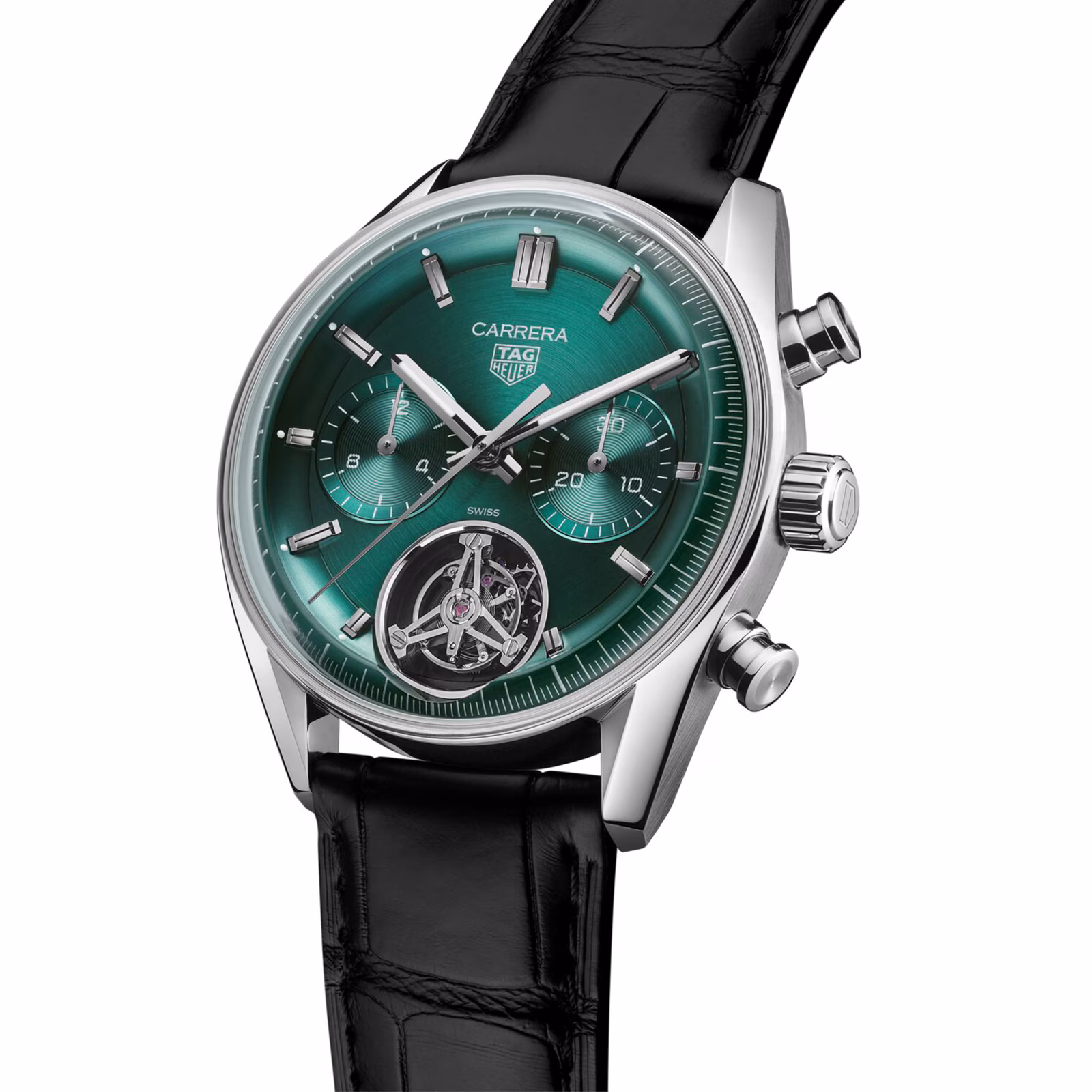 【Super Clone】TAG Heuer Carrera Chronograph Tourbillon 42mm Mens Watch Green CBS5011.FC6566