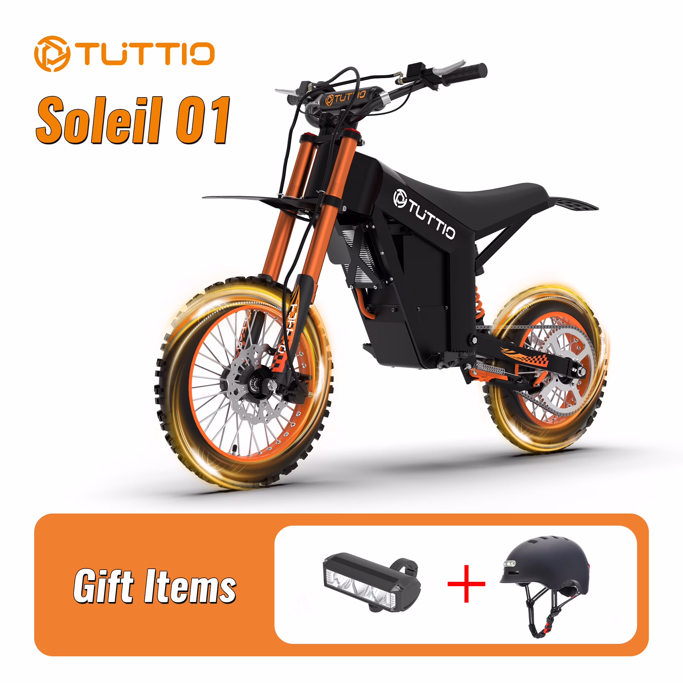 Soleil01 2000W Electric Dirt Bike Adult, 48V 21AH 37MPH, Electric Motorcycle 14"12"Tire Off-Road Dirt EBikes Full suspension