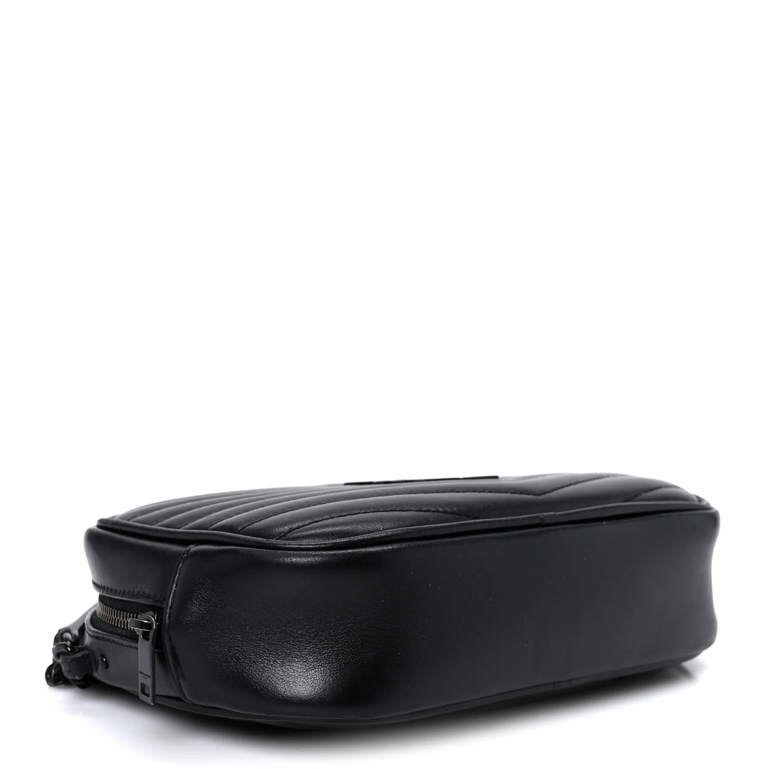 Calfskin Matelasse Monochrome Monogram Mini Lou Camera Bag Black