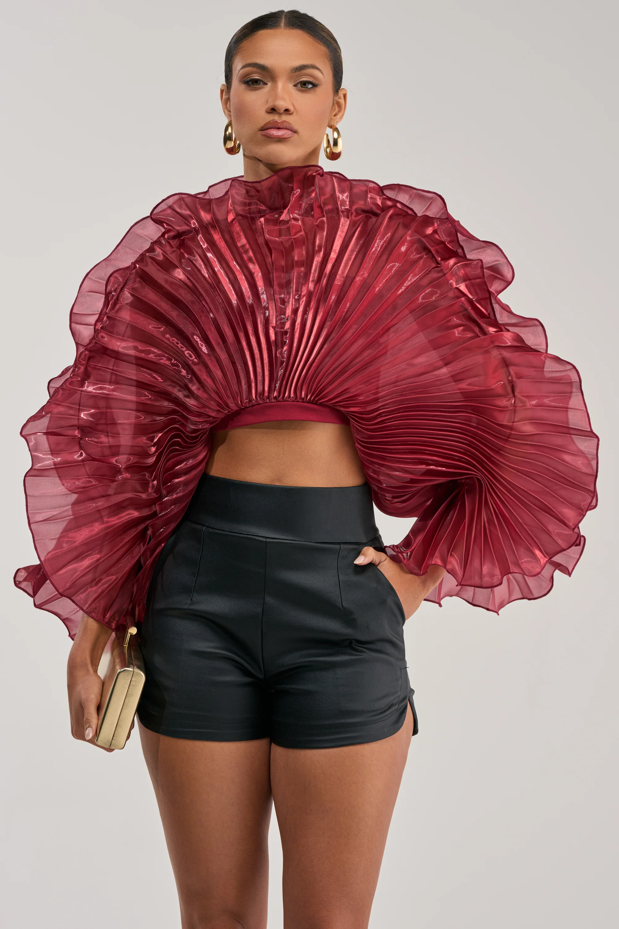 SHINING DOWN ON YOU BLOUSE IN BURGUNDY - Akira Store