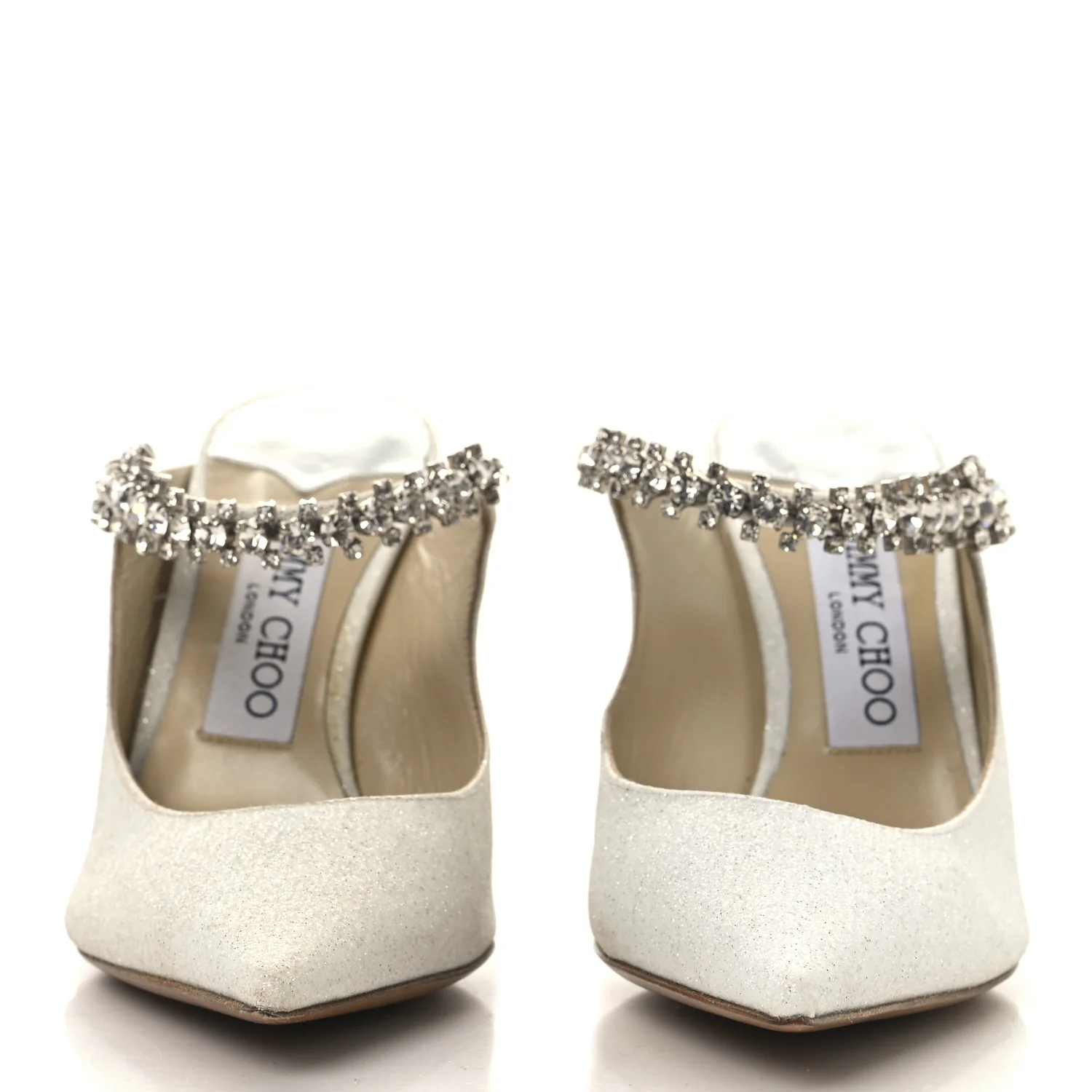 Canvas Glitter Crystal Bing 100 Pumps 36 White
