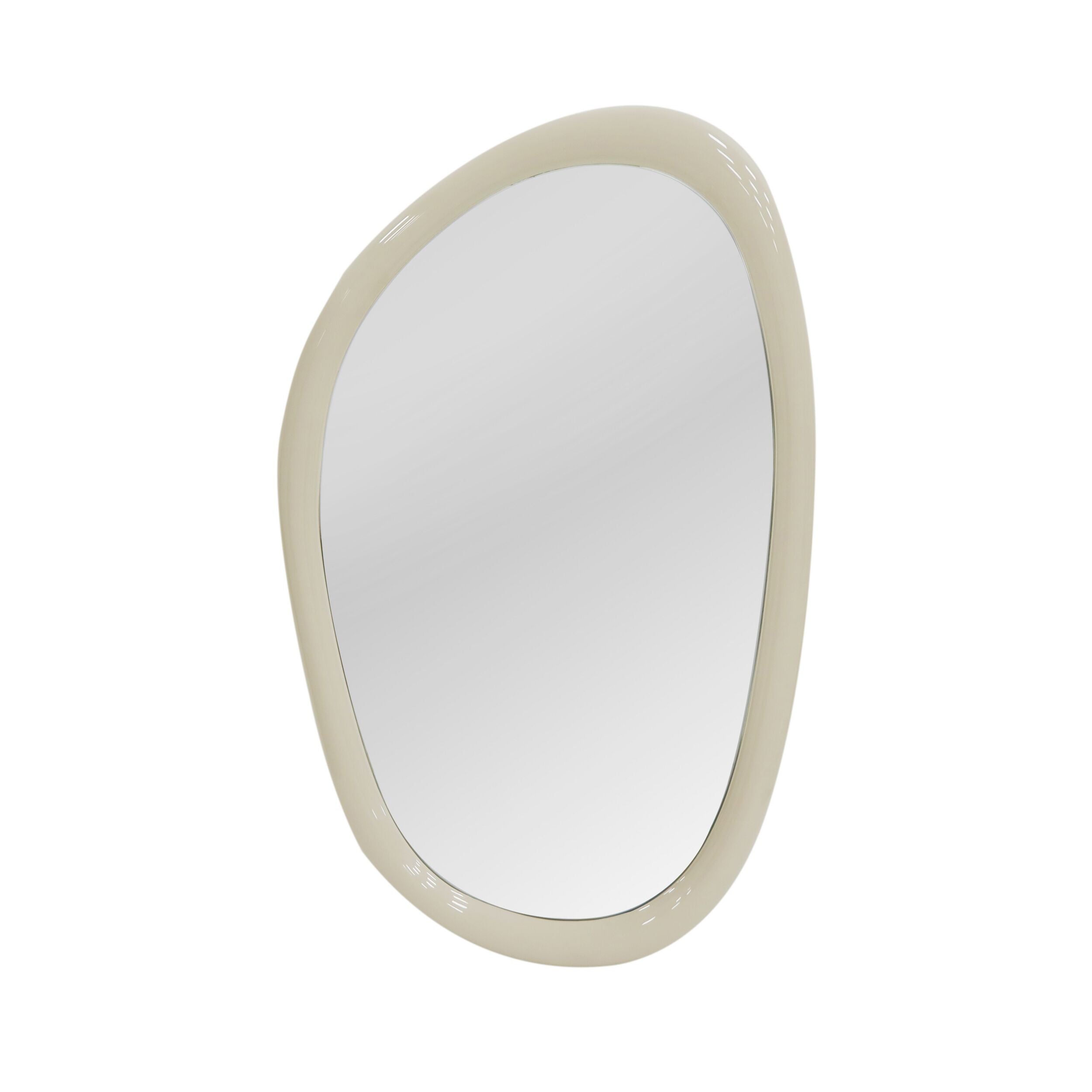 Glossy Fluid Mirror Milky White