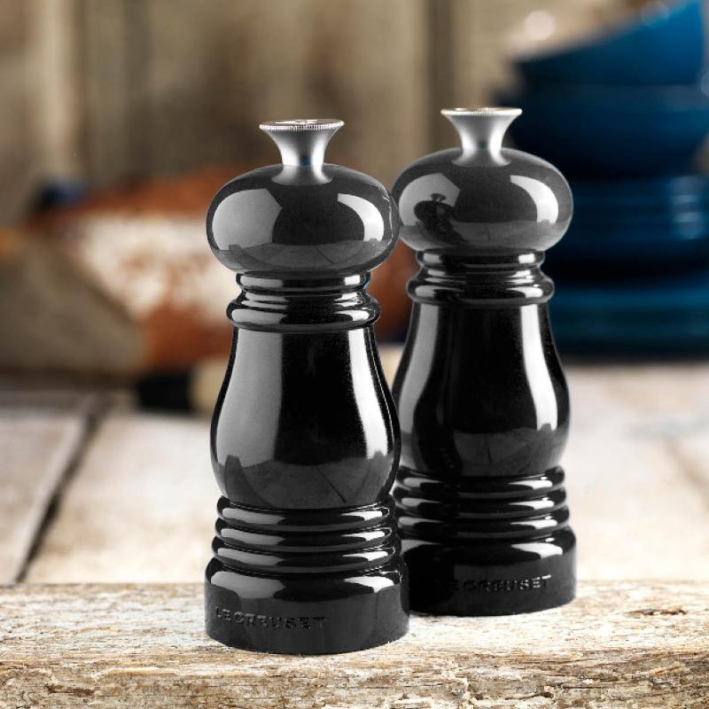 Salt- og pepperkvern sett 11 cm svart