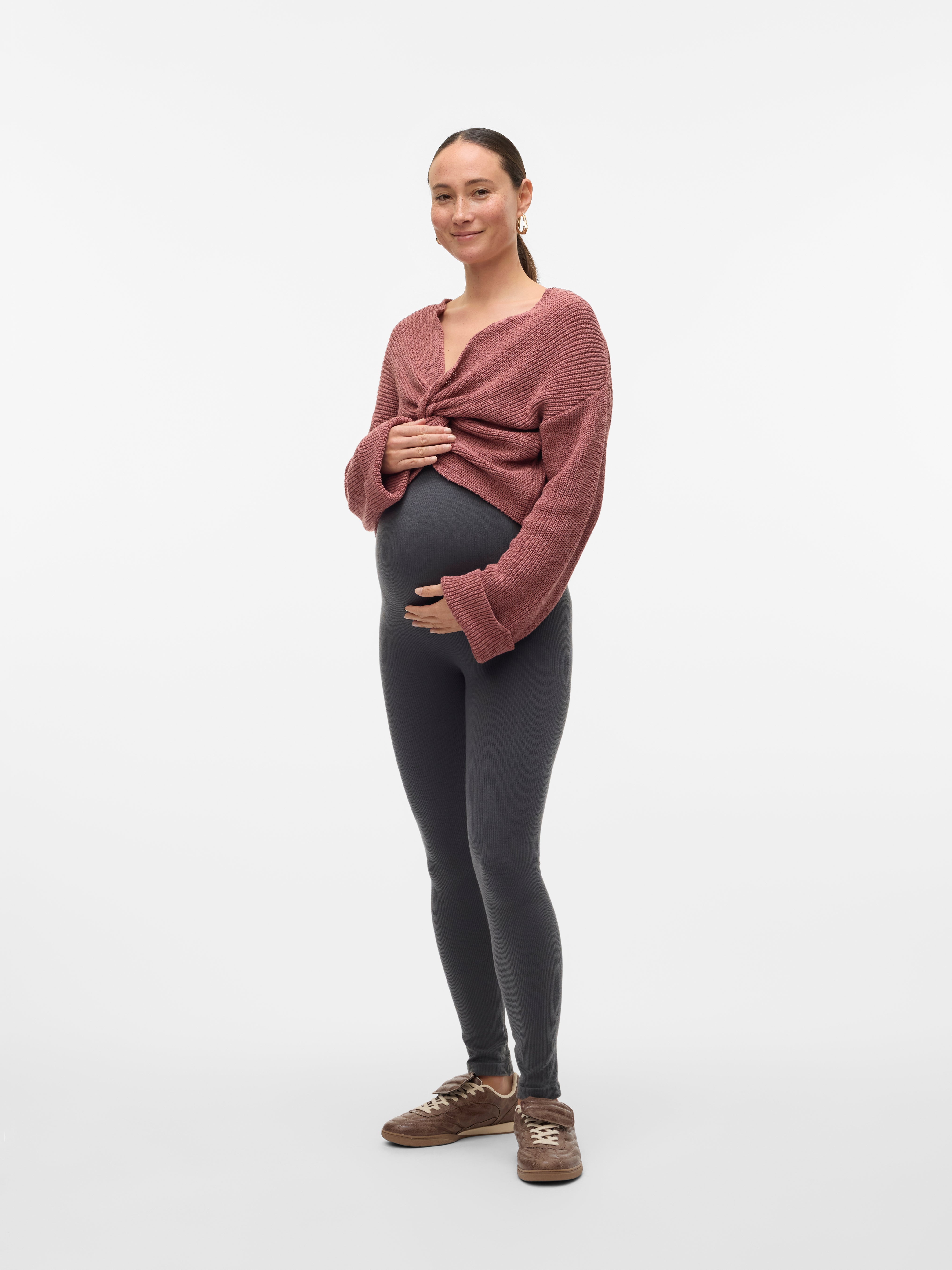 VERO MODA® Regular Fit V-Neck Fold-up cuffs Dropped shoulders Pullover