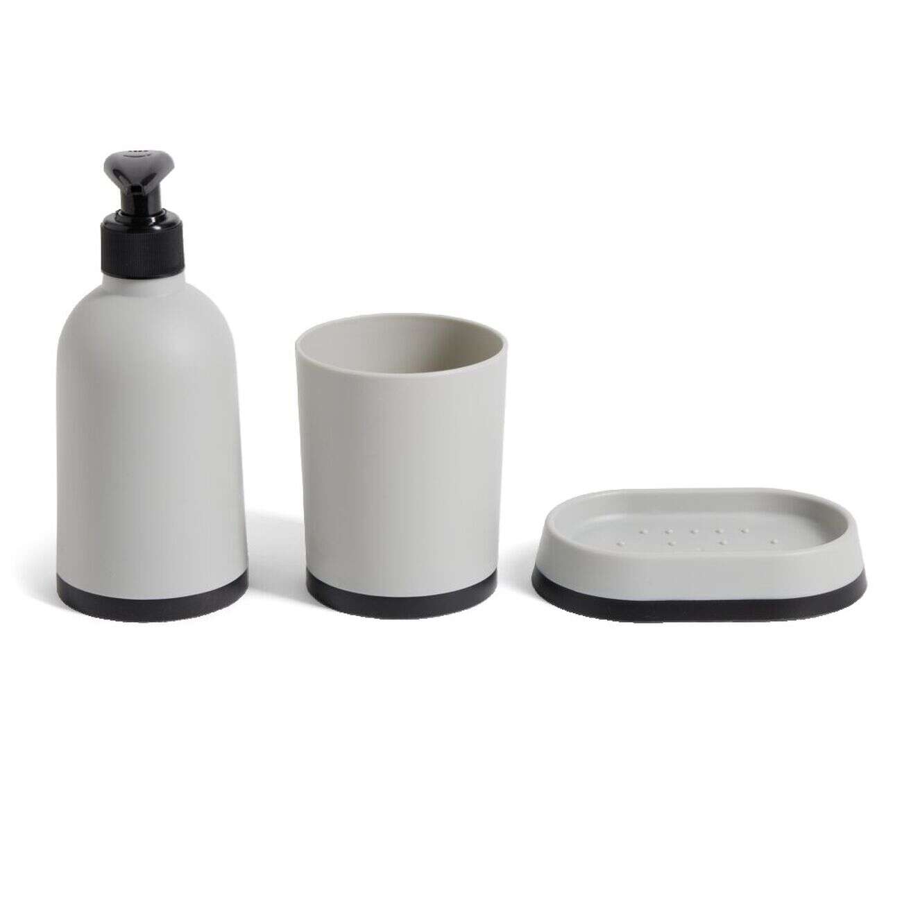 Ensemble salle de bain porte-savon, distributeur et gobelet (3 modèles)