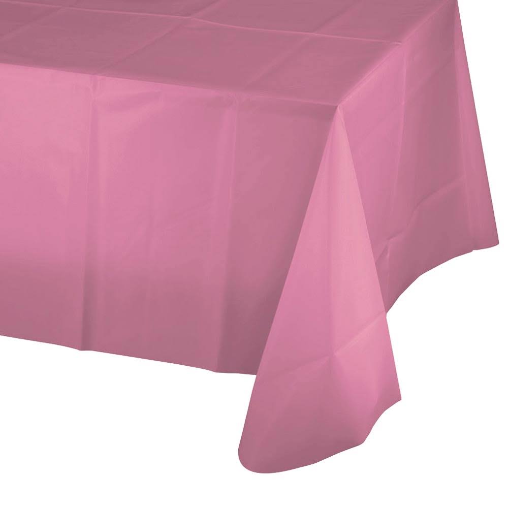 Amscan International Plastic Tablecover, New Pink