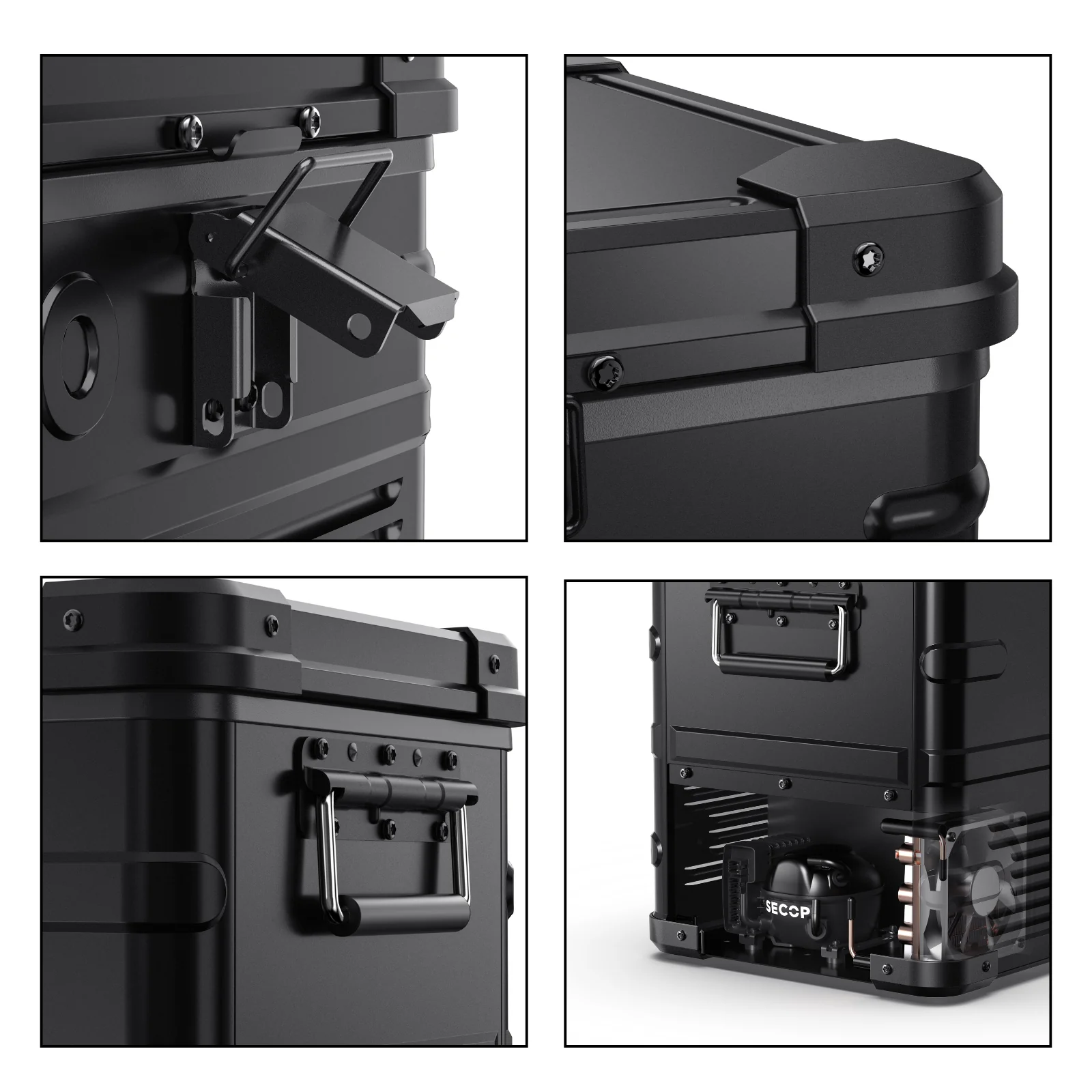 APL35 Dual Zone Aluminum Black Freezer | ICECO | 35 LT