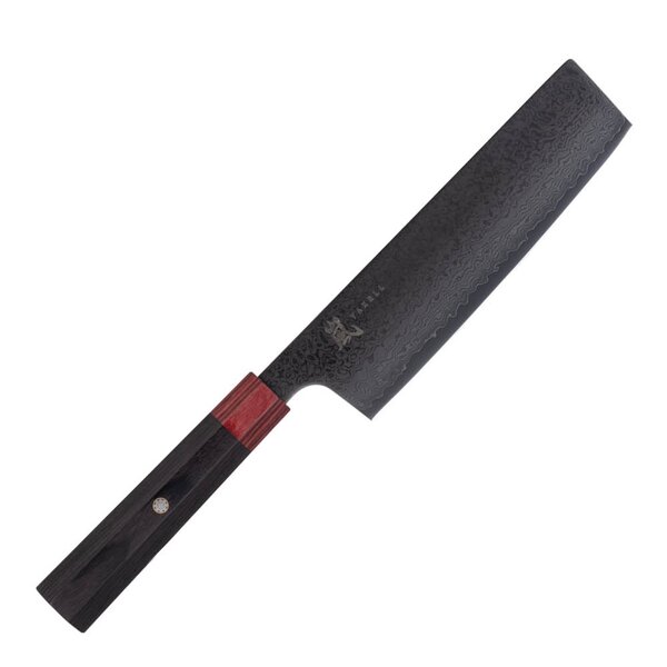 Rei grønnsakskniv 16,5 cm DLC svart/rød