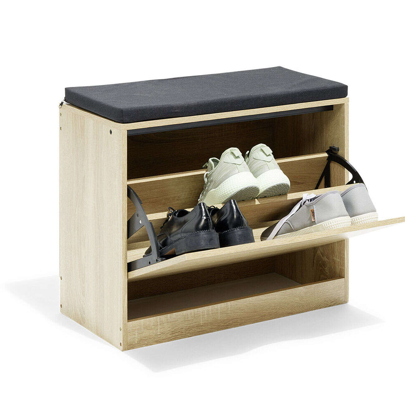 Banc range-chaussures naturel 60x30xH51cm