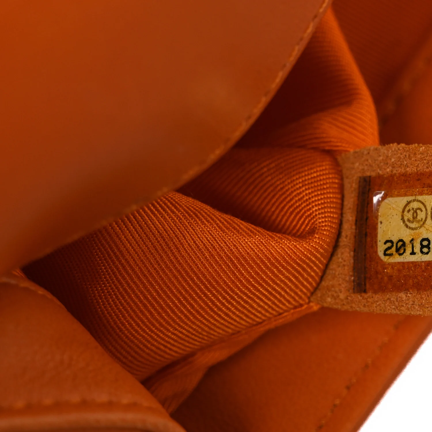 Lambskin Quilted Medium Boy Flap Orange