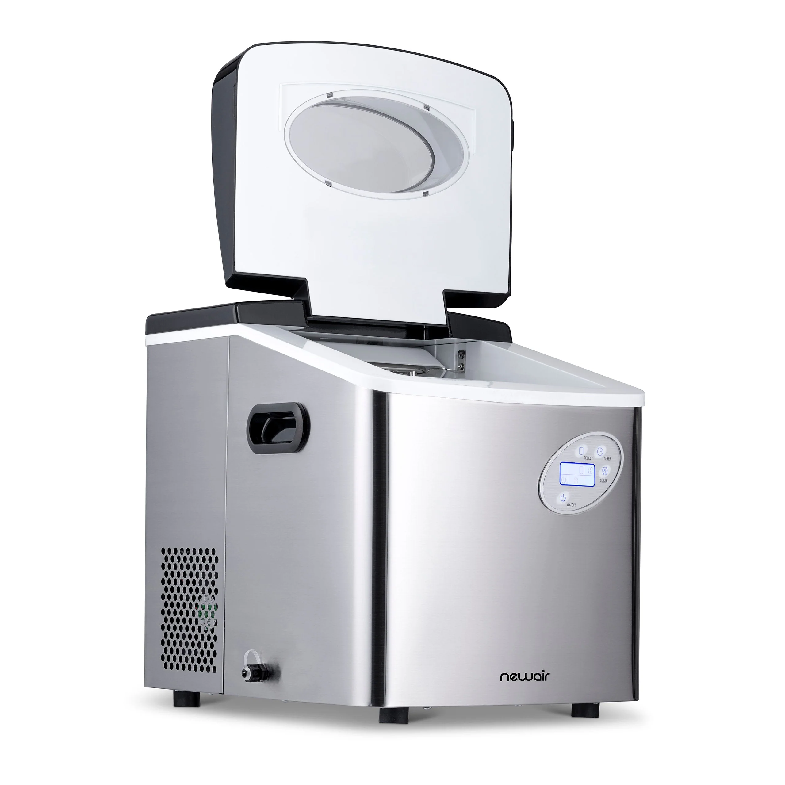 Newair Countertop Ice Maker. Bullet Ice, 50 lbs/day - Red