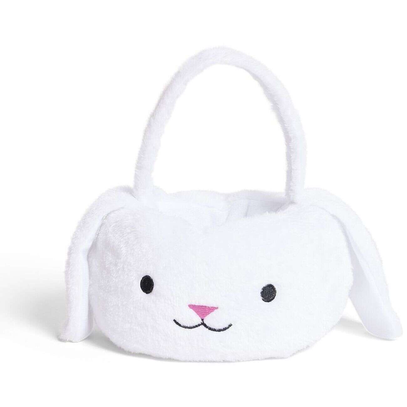 Panier de Pâques peluche lapin blanc