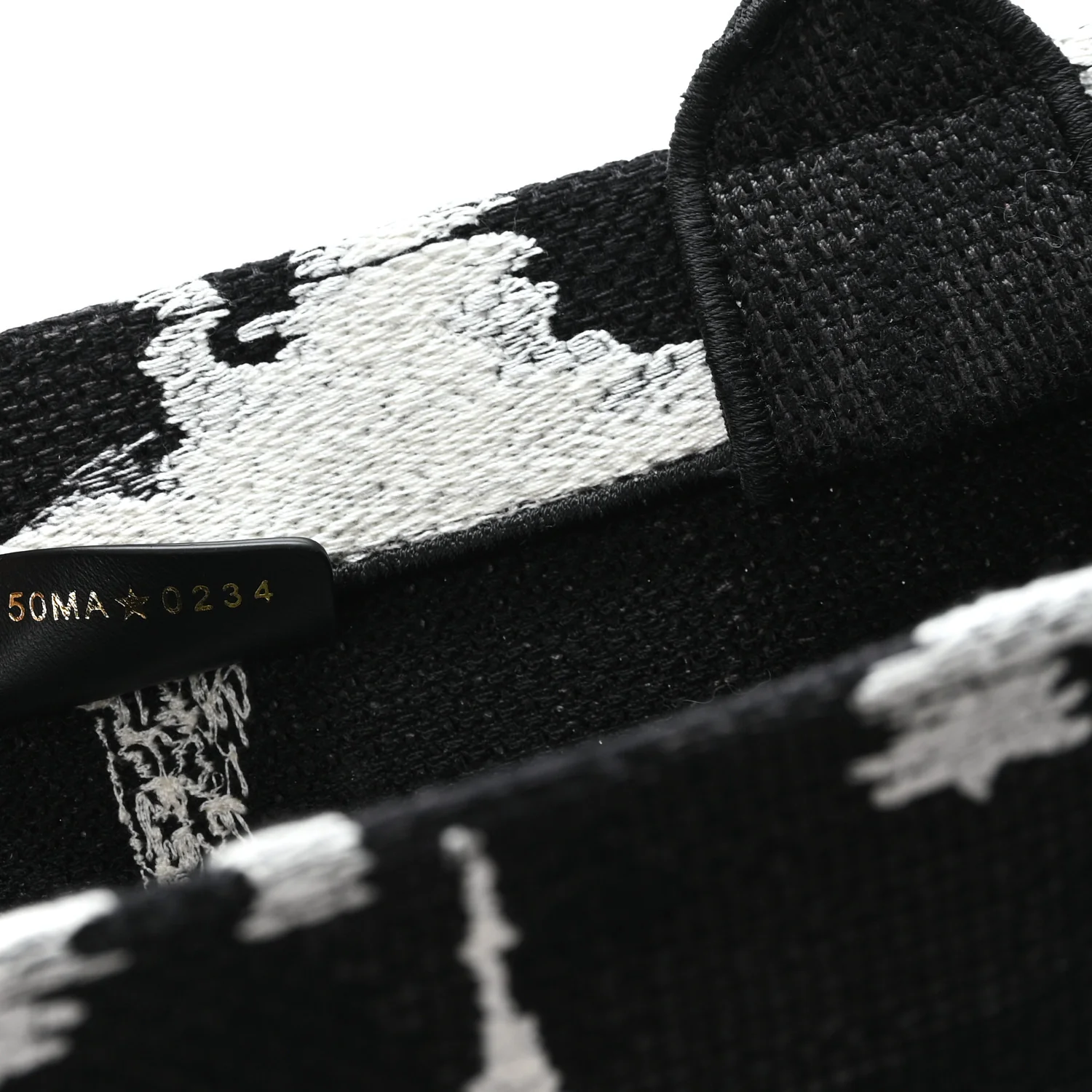 Canvas Embroidered Medium Paris Book Tote Black White