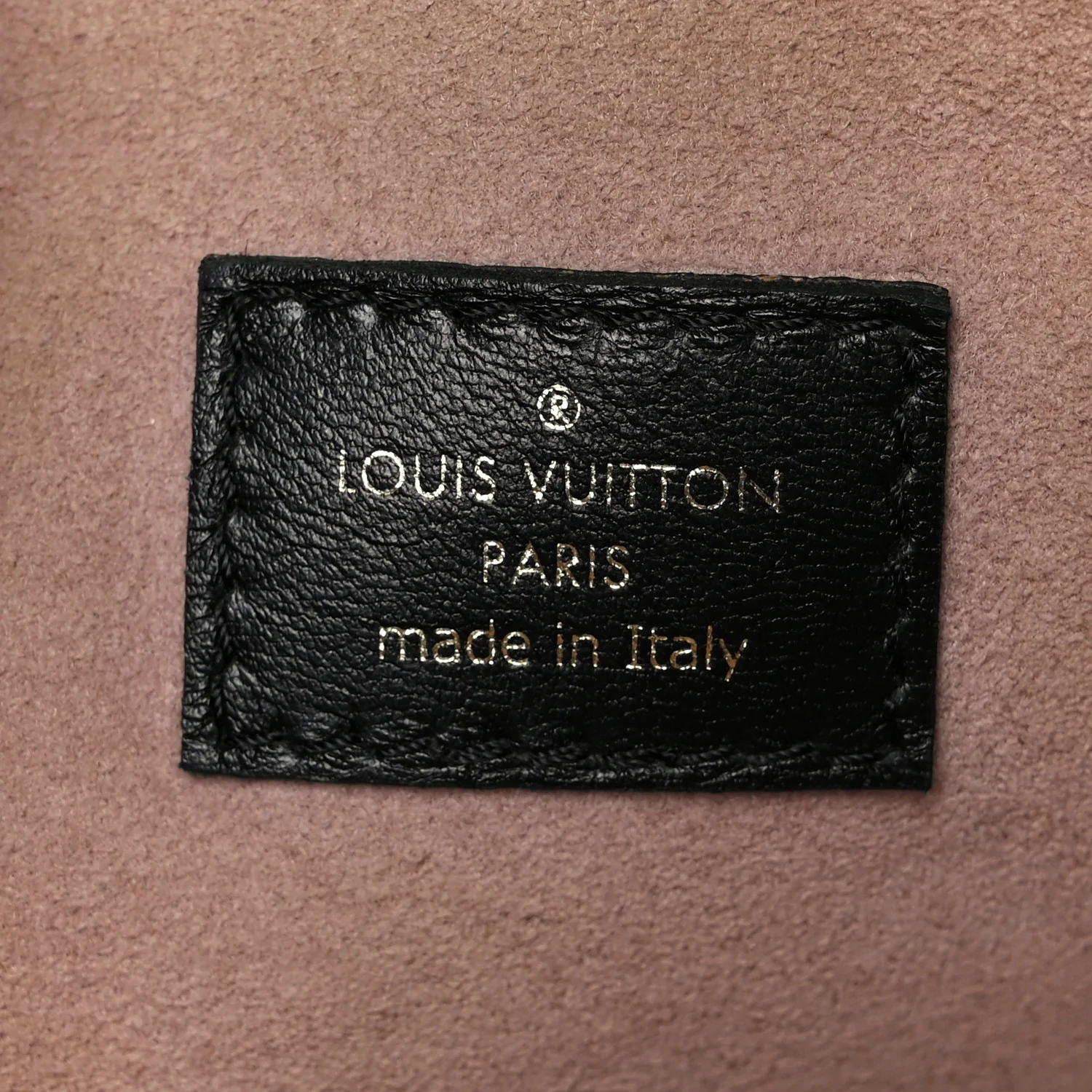 Lambskin Embossed Monogram Coussin PM Black