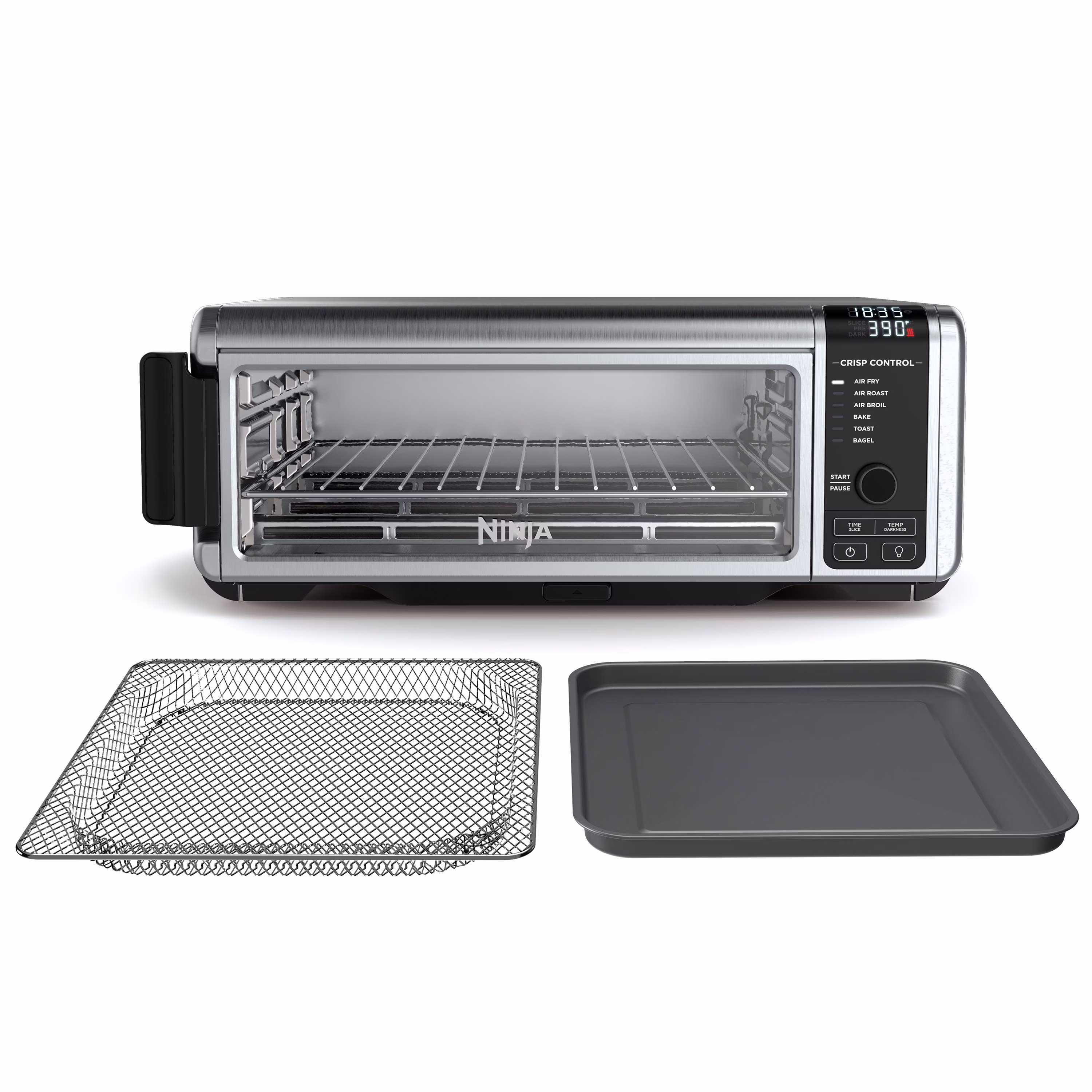 Ninja Foodi 6 - in - 1 Digital Air Fry Oven, Air Fryer, Convection Oven, Toaster, with Digital Crisp Control Technology, Compact Size, Stainless, SP080