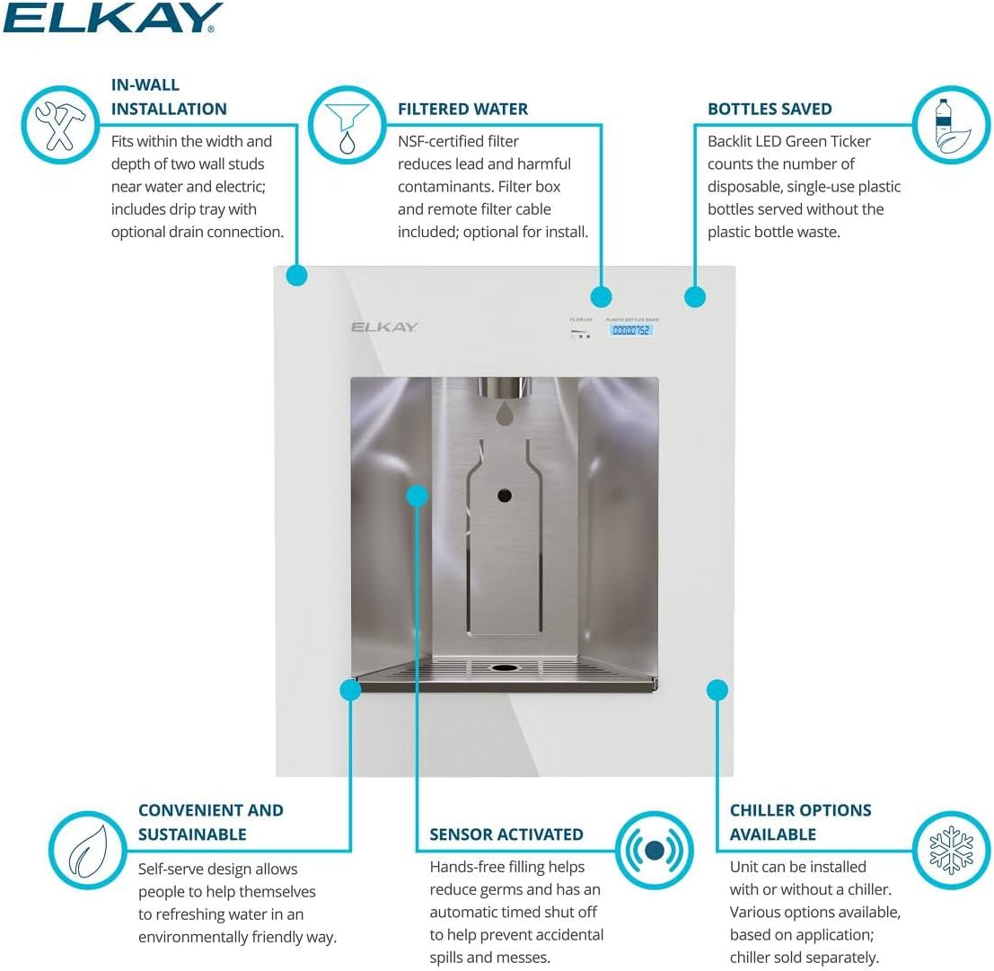 Elkay LBWDC00WHC Water Dispenser, Aspen White