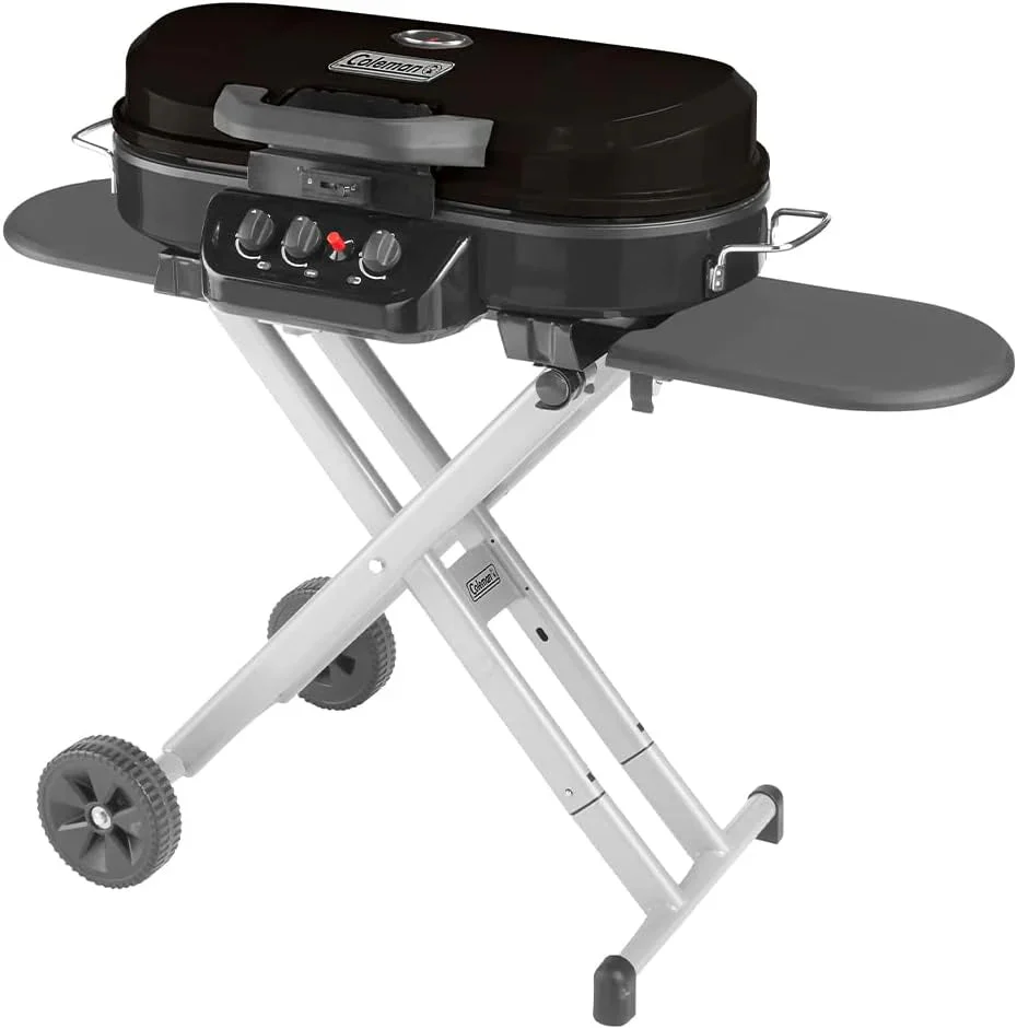 Coleman RoadTrip 285 Portable Stand-Up Propane Grill, Gas Grill with 3 Adjustable Burners