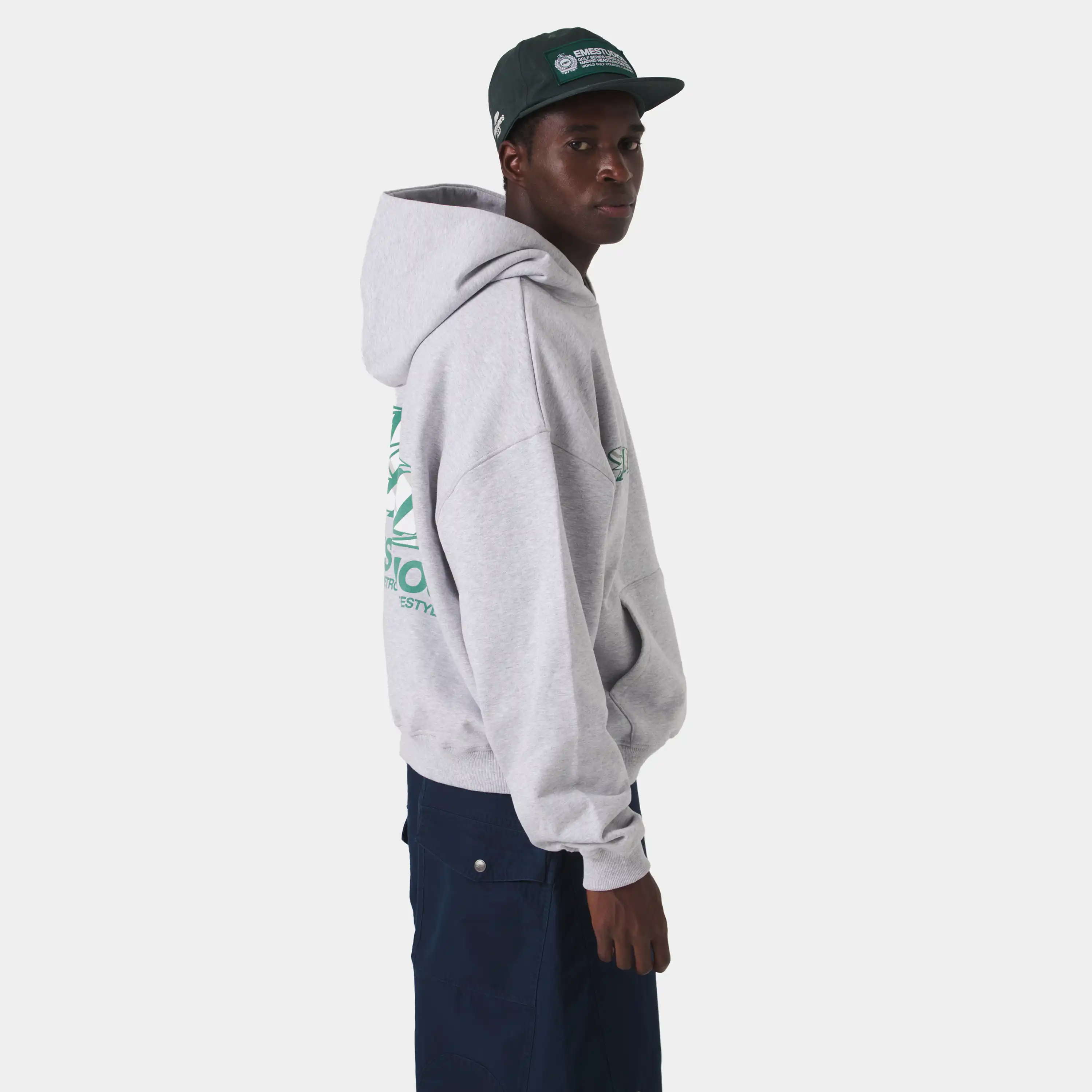 Claurev Grey Oversized Hoodie