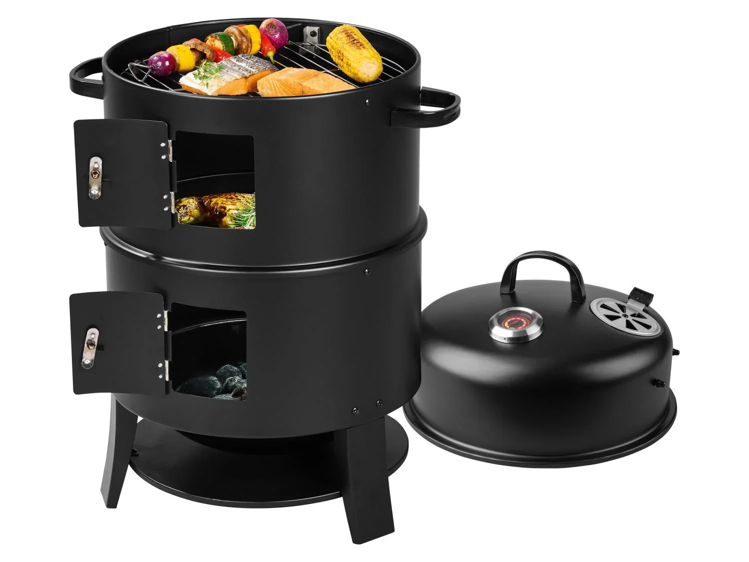 GRILLMEISTER Fumoir 3 en 1,  38 cm