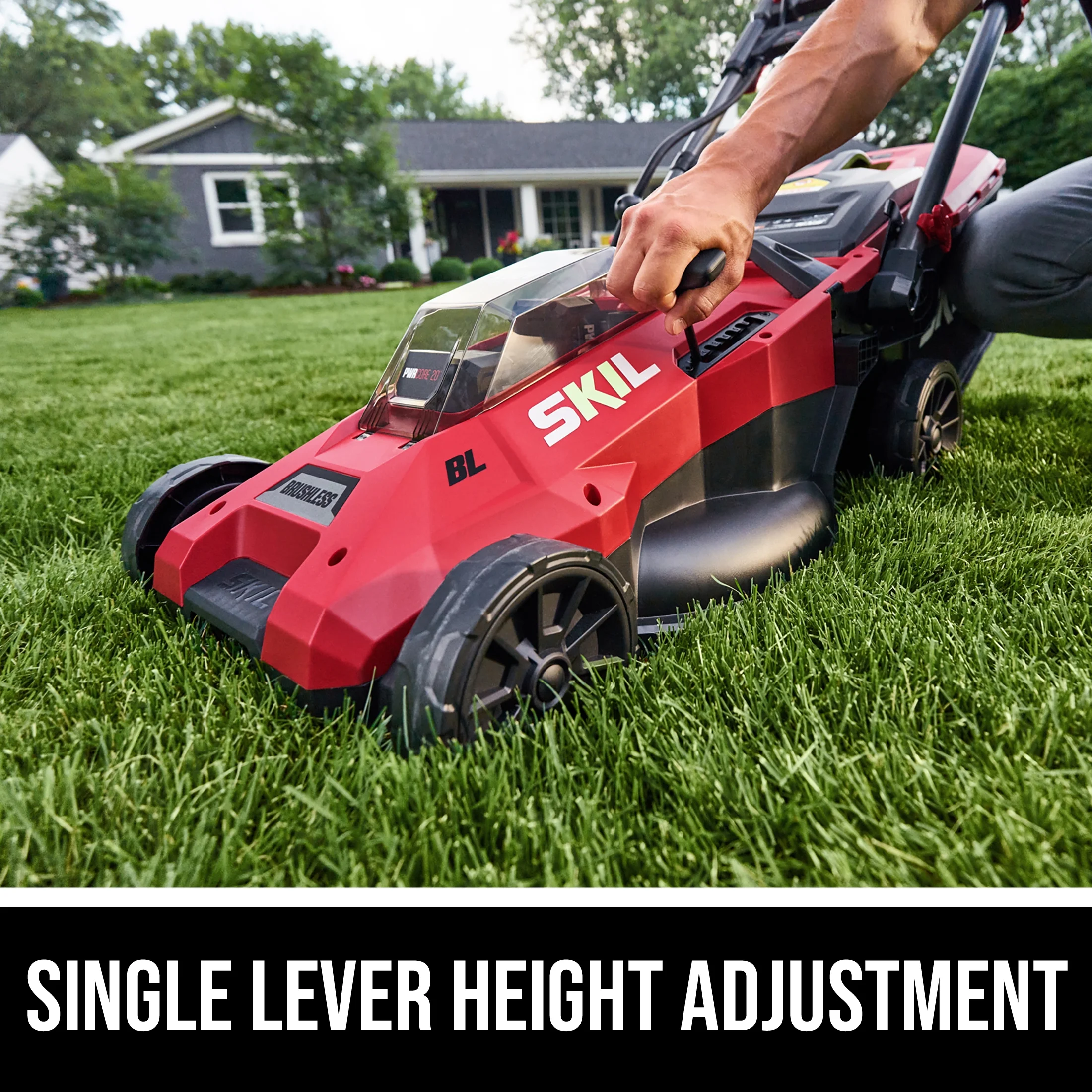 PWR CORE 20V 18-inch Push Mower, Push-Button Start and Height Adjust, (2) 4.0Ah Batteries and Charger - Image 4