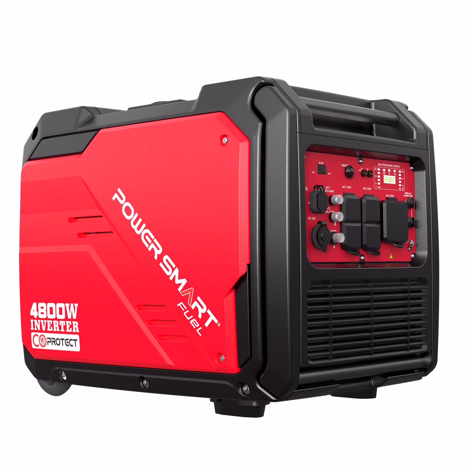 4800W Portable Inverter Gas Generator with Manual Start for Home Emergencies with Wheel(4800W)