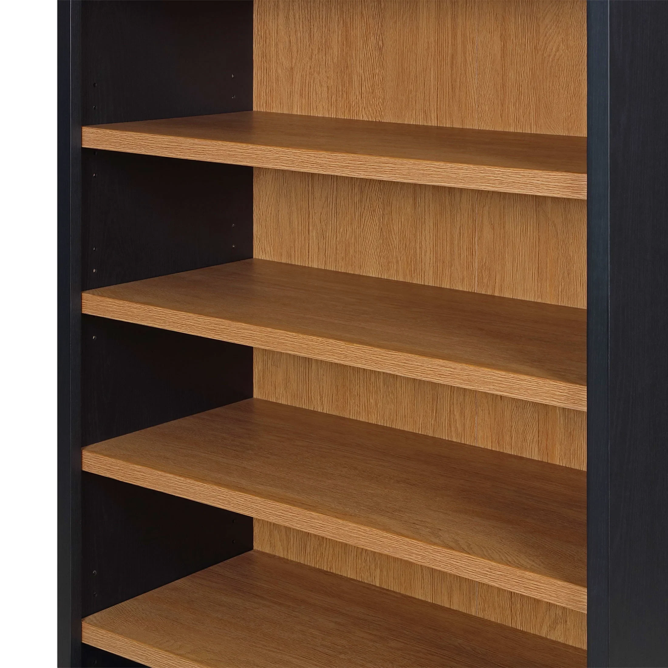 Better Homes & Gardens Juliet Open Arch Bookcase, Rich Black and Light Honey