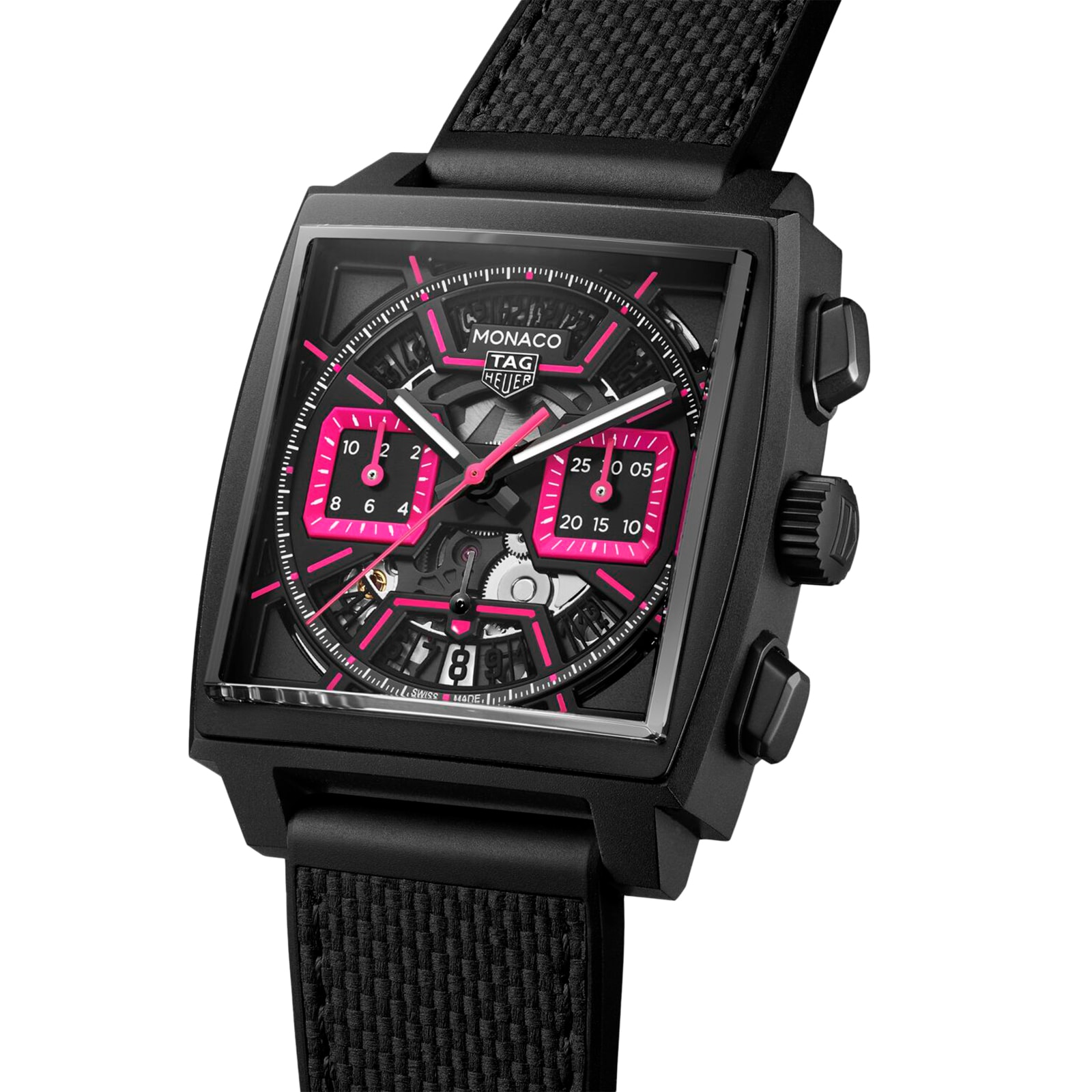 【Super Clone】TAG Heuer Monaco Chronograph Pink 39mm Mens Watch CBL218B.FT6236