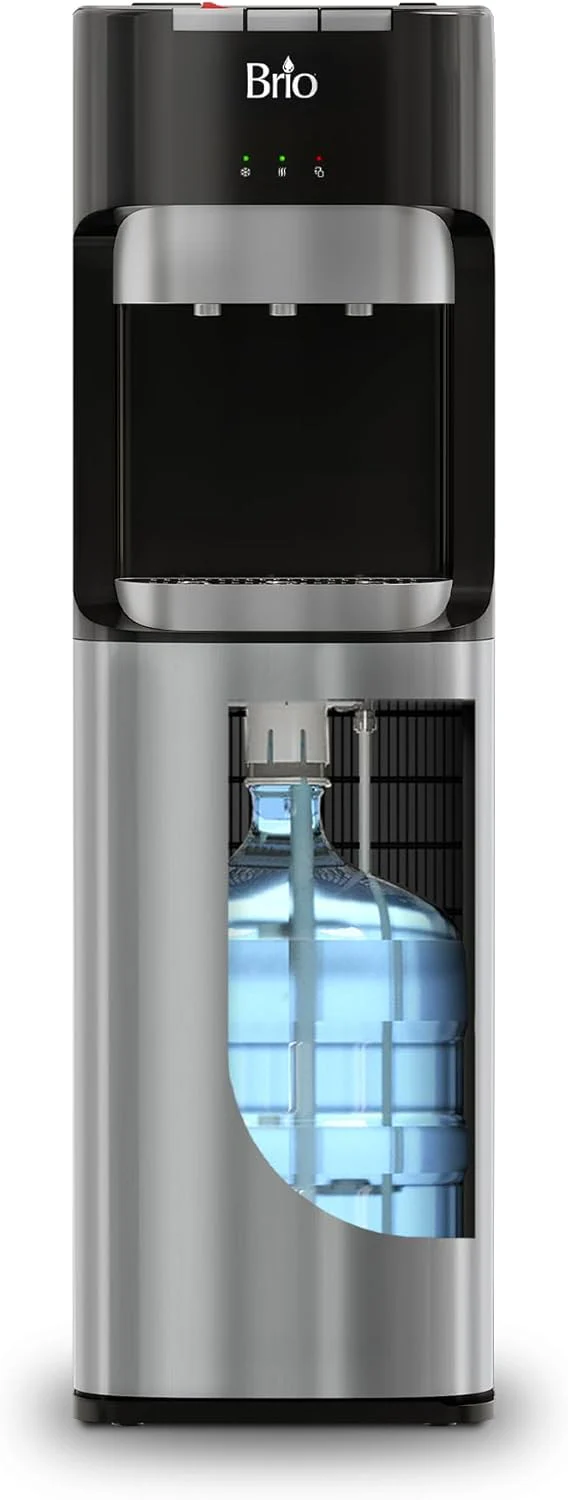 Fontaine à eau Brio à chargement par le bas pour bonbonnes de 5 gallons, 3 températures avec eau chaude