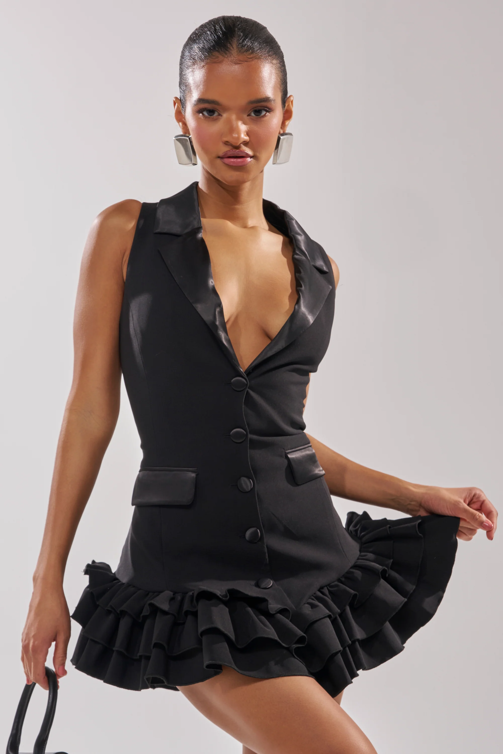 SUITED UP SLEEVELESS MINI DRESS - Akira Store