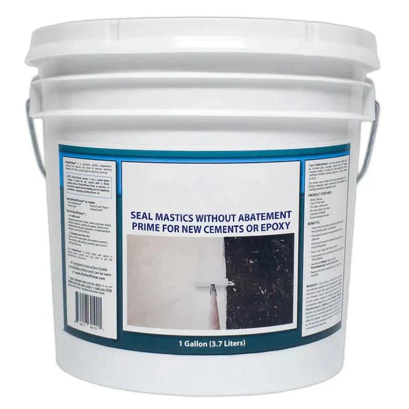 The Only Encapsulant that Seals Non-Friable Black Mastic and Primes for New Paint, Epoxy, Tile, Leveling Cements, and more. 1 Gallon (Light Grey)
